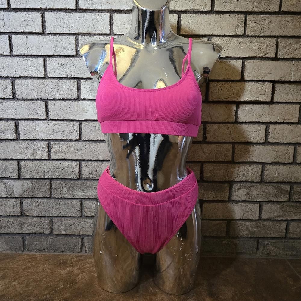 Pink Neon SHEIN Bikini Set