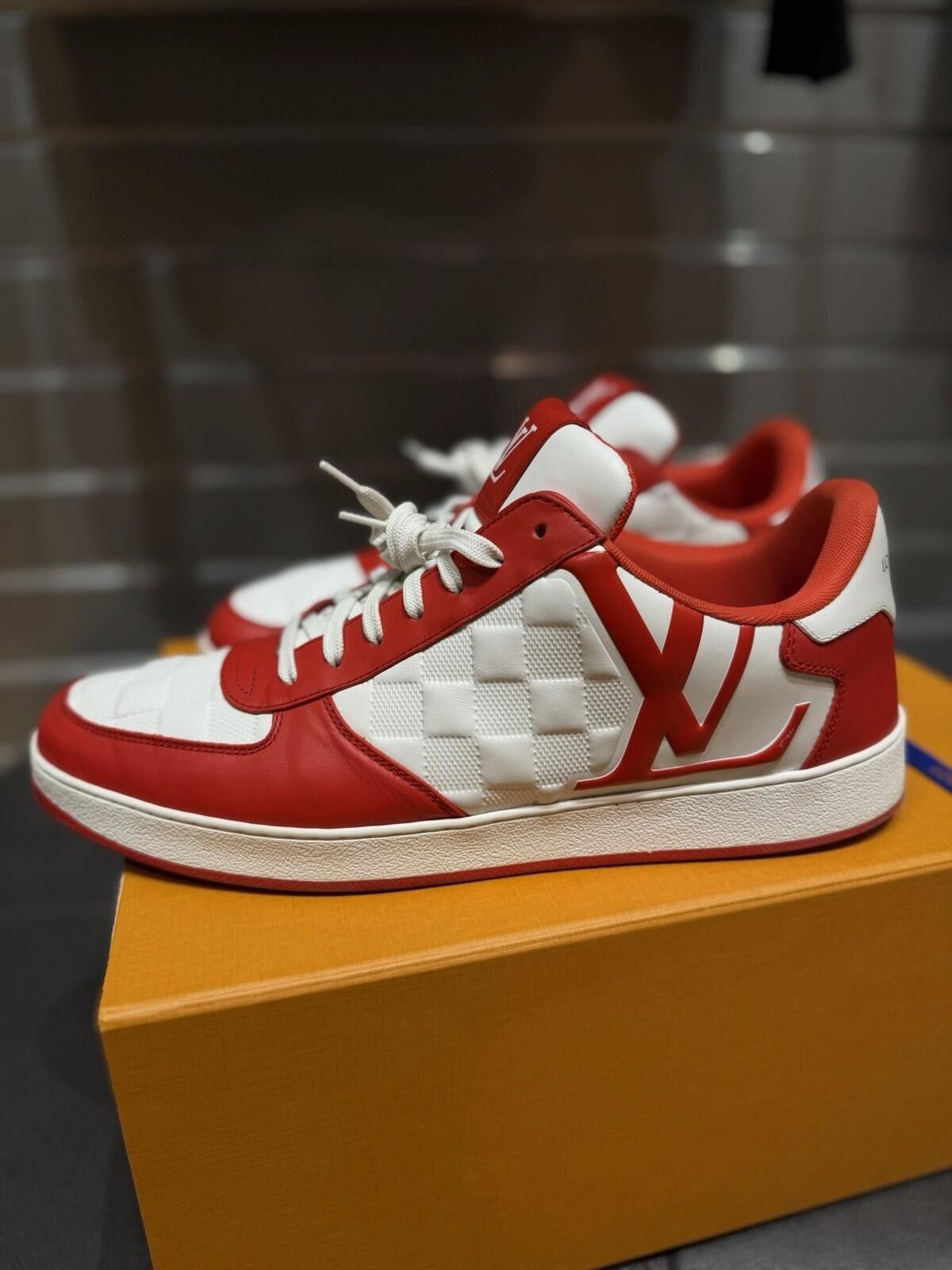 Louis Vuitton Louis Vuitton Rivoli Red Low Top Sneakers Size 10LV/11US Size US 11 / EU 44 - 12 Thumbnail