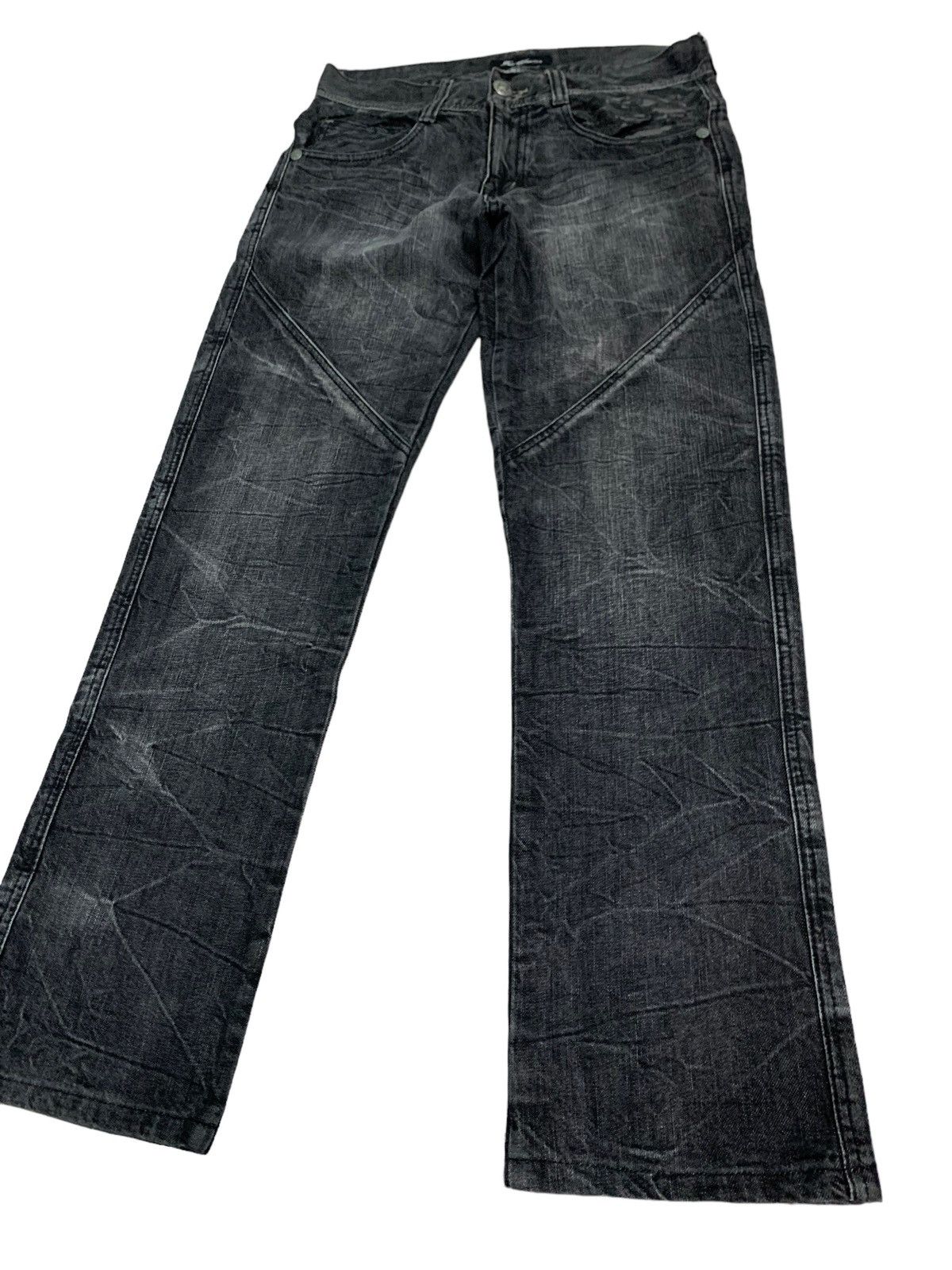 Japanese Brand 🔥Rare Japanese Brand RootThree Style Acid Wash Distressed Size US 32 / EU 48 - 3 Thumbnail