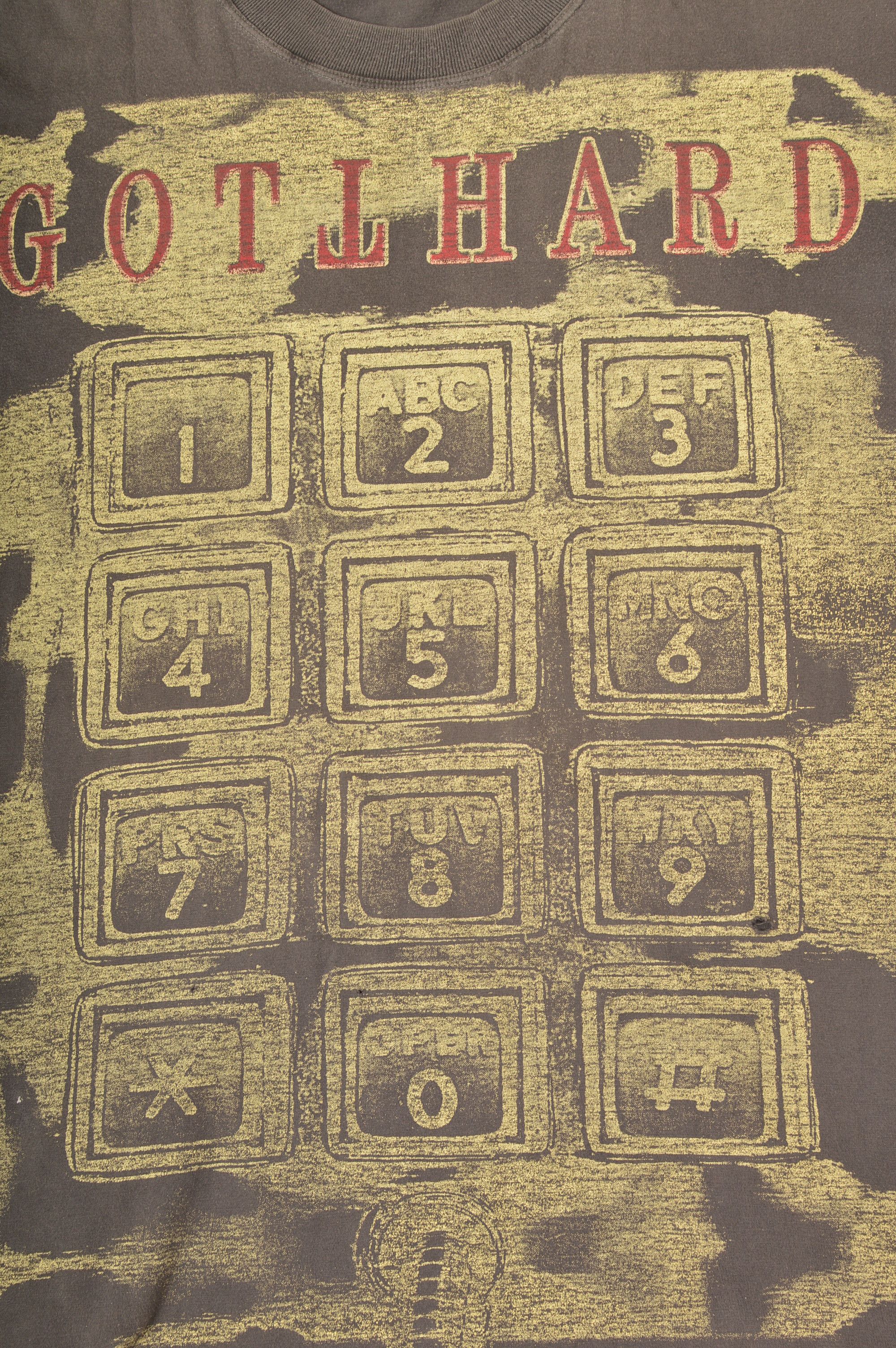 Band Tees × Vintage Distressed Vintage Hotthard Tour 94 1994 Rock T-Shirt Size US XL / EU 56 / 4 - 2 Thumbnail