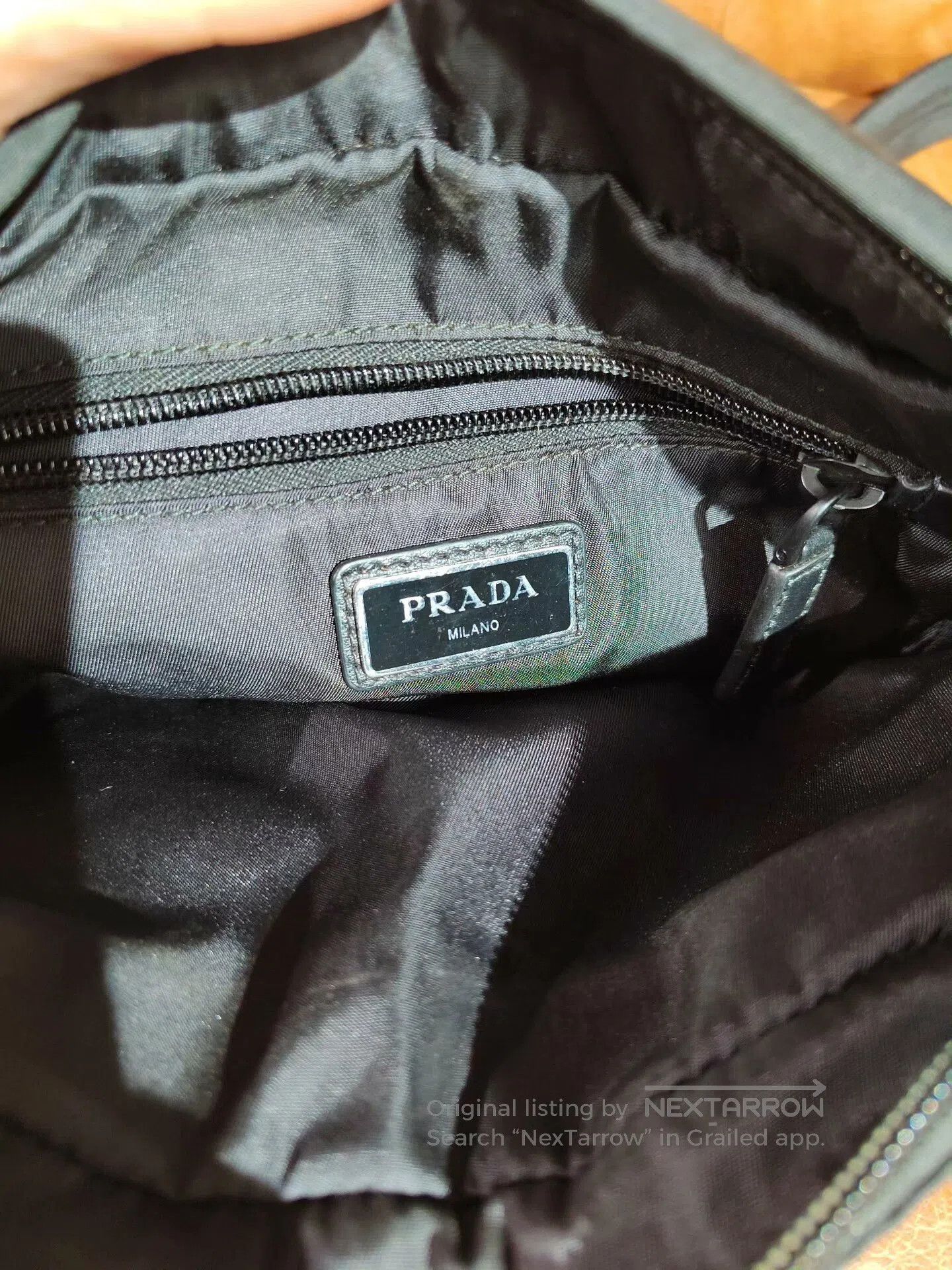 Prada Prada Canvas Crossbody Bag Black Blue. Size ONE SIZE - 5 Thumbnail