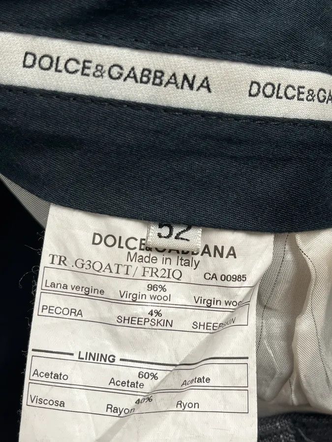 Dolce & Gabbana 2000s Dolce & Gabbana Grey Wool Stripped Pants Size US 34 / EU 50 - 10 Thumbnail