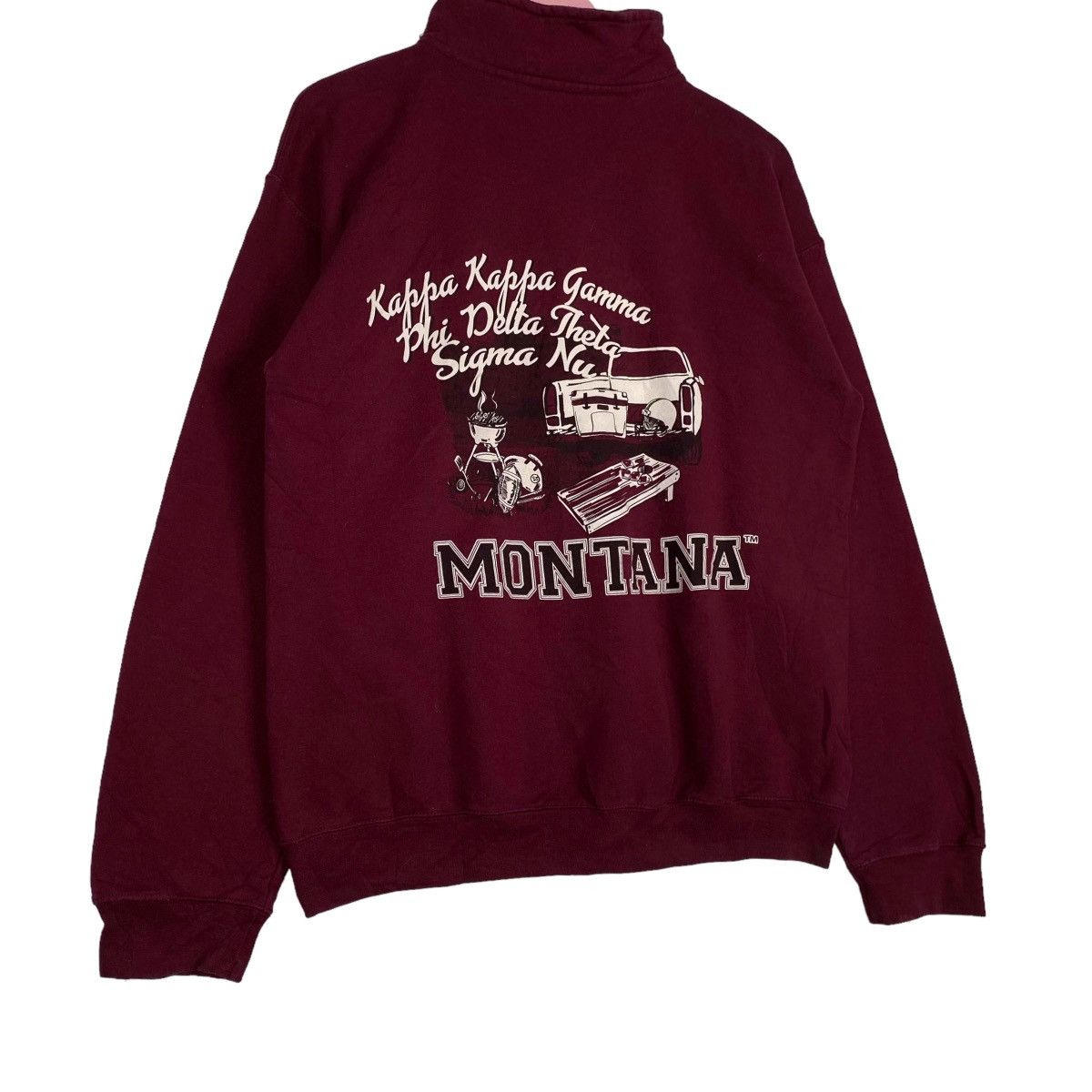 Gildan × Vintage Vintage Gildan Homecoming Quarter Zip Full Print Size M / US 6-8 / IT 42-44 - 3 Thumbnail