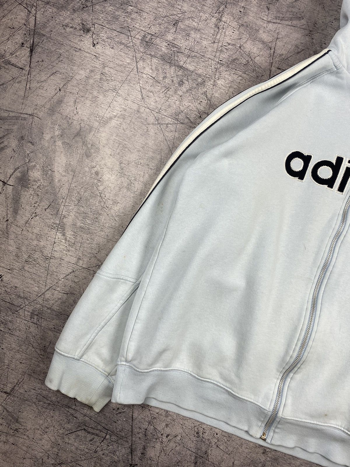 Adidas Vintage 00s Adidas Big Logo Dissected Baby Blue Hoodie Y2K Size US S / EU 44-46 / 1 - 3 Thumbnail