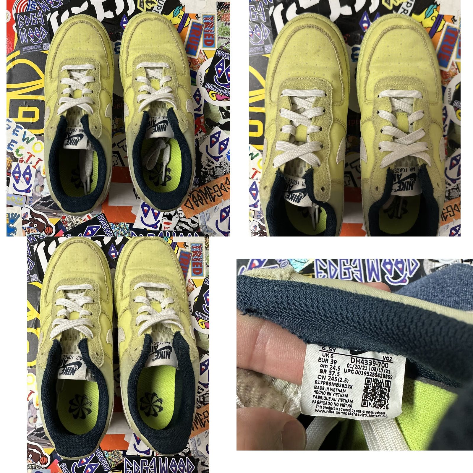 Nike Nike Air Force 1 One Low Crater GS Lemon Twist Yellow 6.5Y 8 Womens DH4339-700 Sneaker Size US 6 / IT 36 - 8 Thumbnail