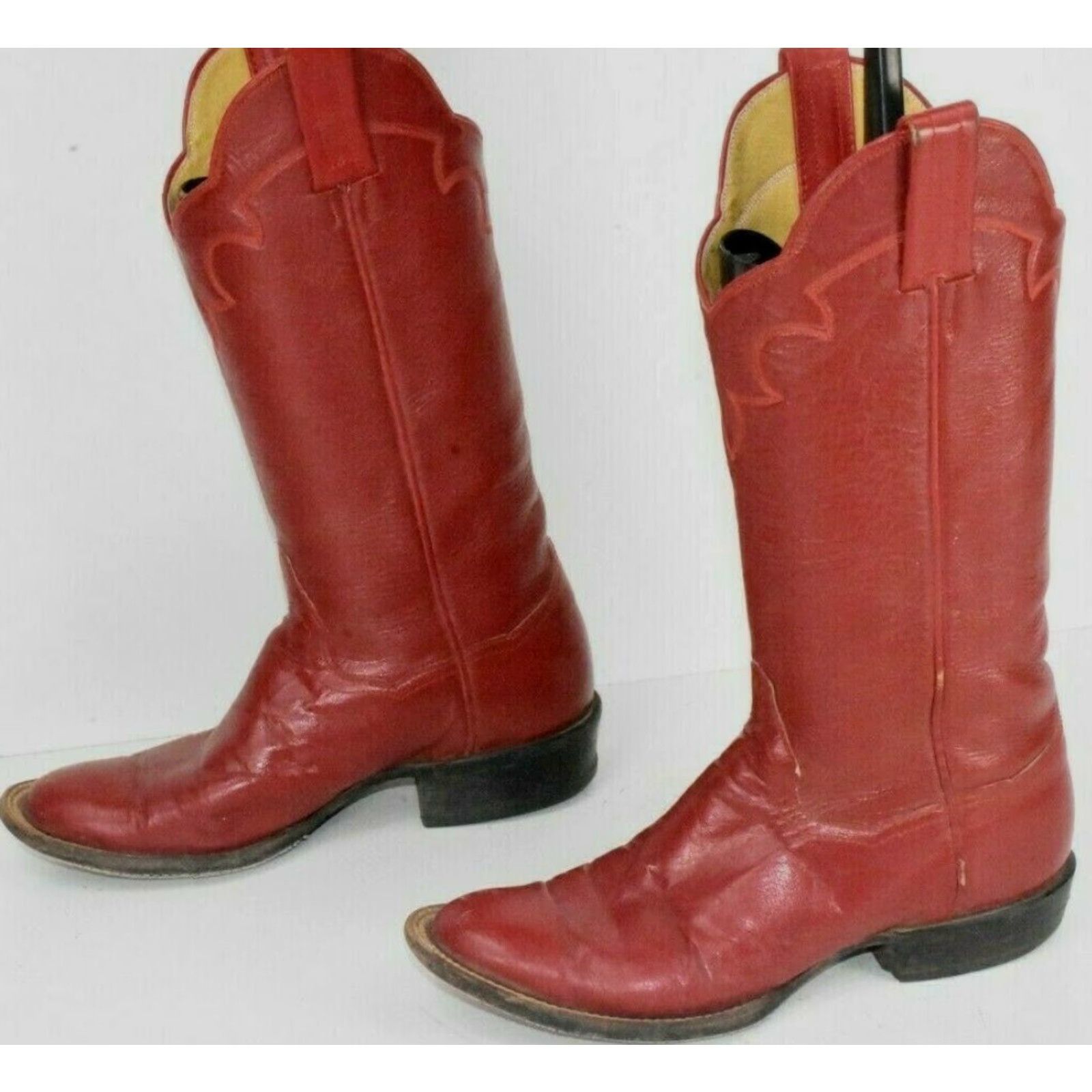 Vintage Panhandle Slim Womens Sz 5 B Red Leather Roper Western Cowgirl Boots Size US 5 / IT 35 - 6 Thumbnail