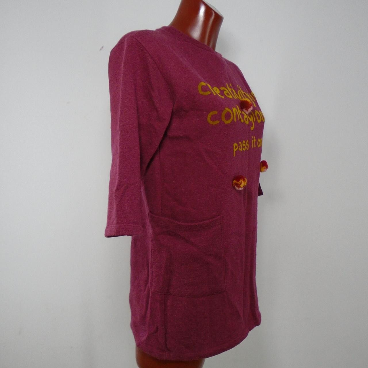 Zara Women's T-Shirt Zara. Bordeaux. XS. Used. Satisfactory Size XS / US 0-2 / IT 36-38 - 6 Thumbnail