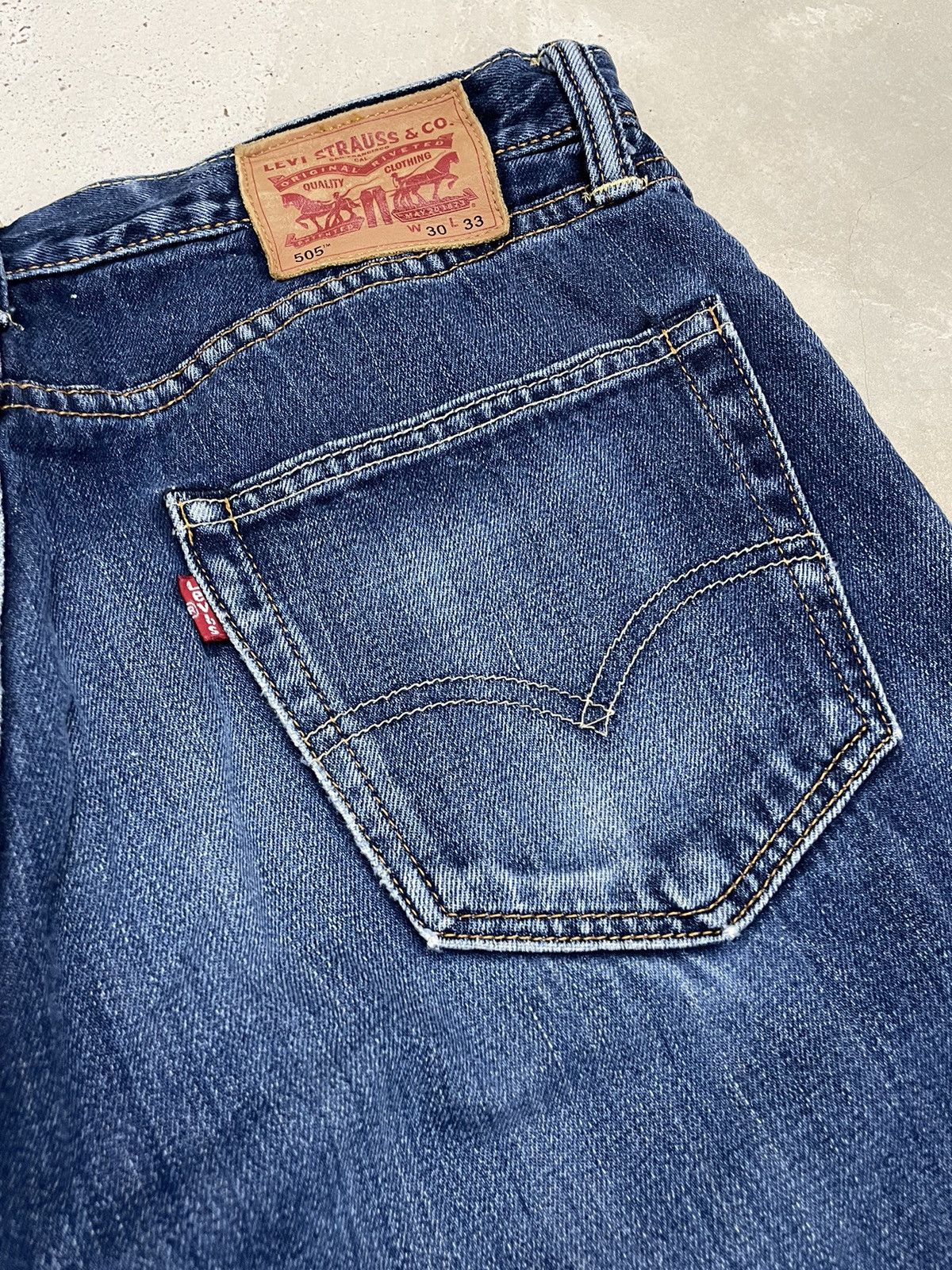 Levi's × Vintage Levis 505 Blue Washed Distressed Denim Size US 30 / EU 46 - 16 Thumbnail