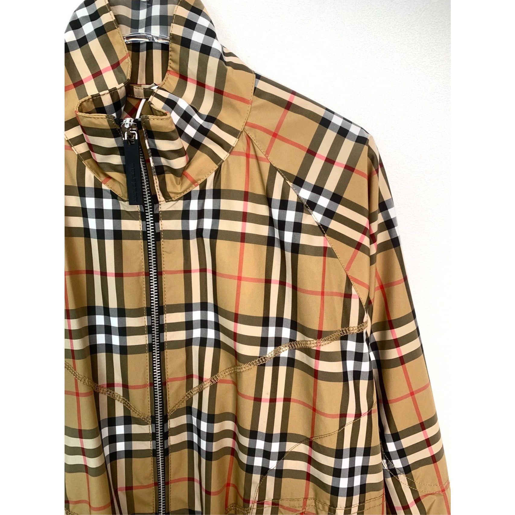 Burberry Burberry Classic Plaid Stand-Up Collar Zipper Jacket Brown S Size US S / EU 44-46 / 1 - 5 Thumbnail