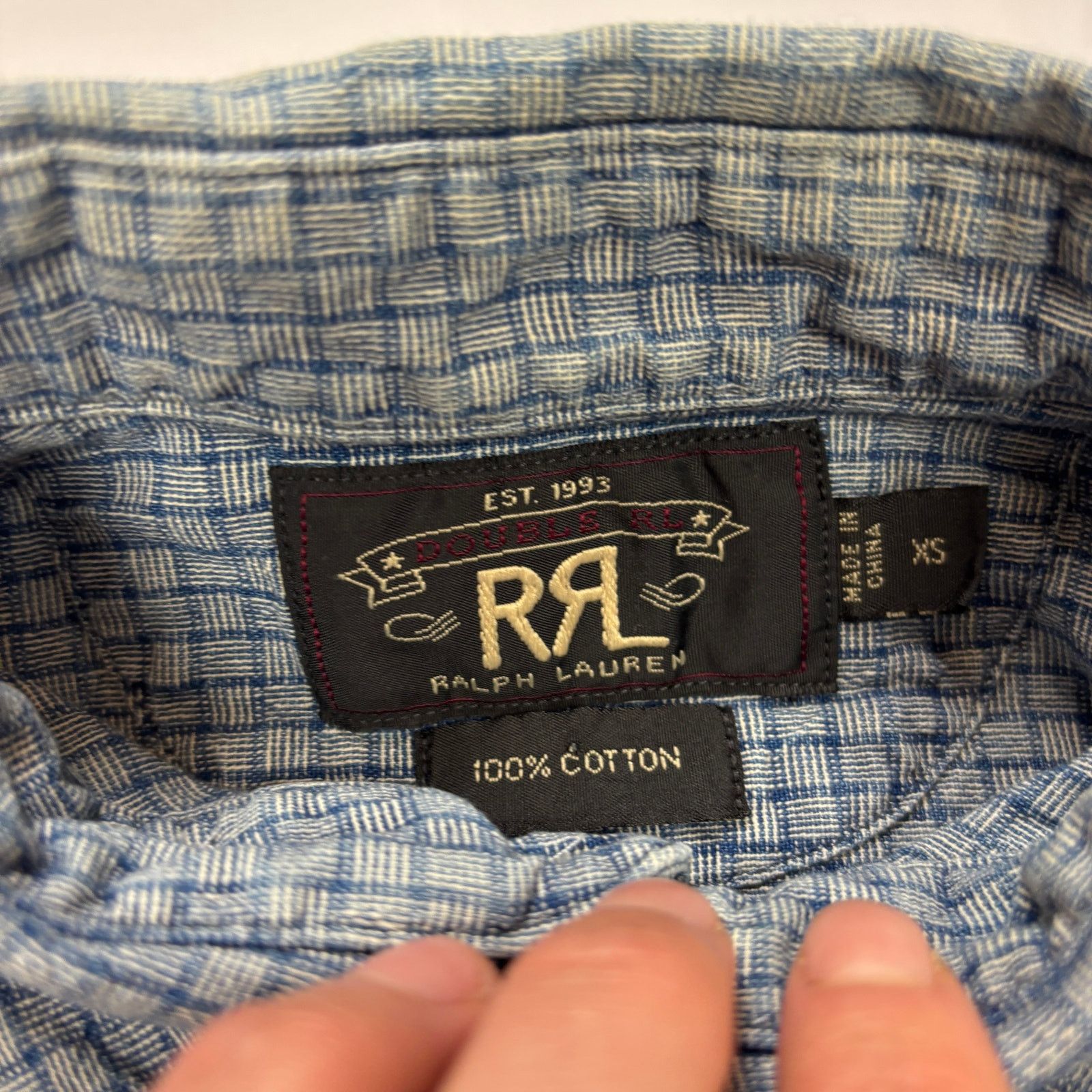 RRL Ralph Lauren RRL Double RL Ralph Lauren Plaid Button Up Chin Strap Shirt Size US XS / EU 42 / 0 - 4 Thumbnail