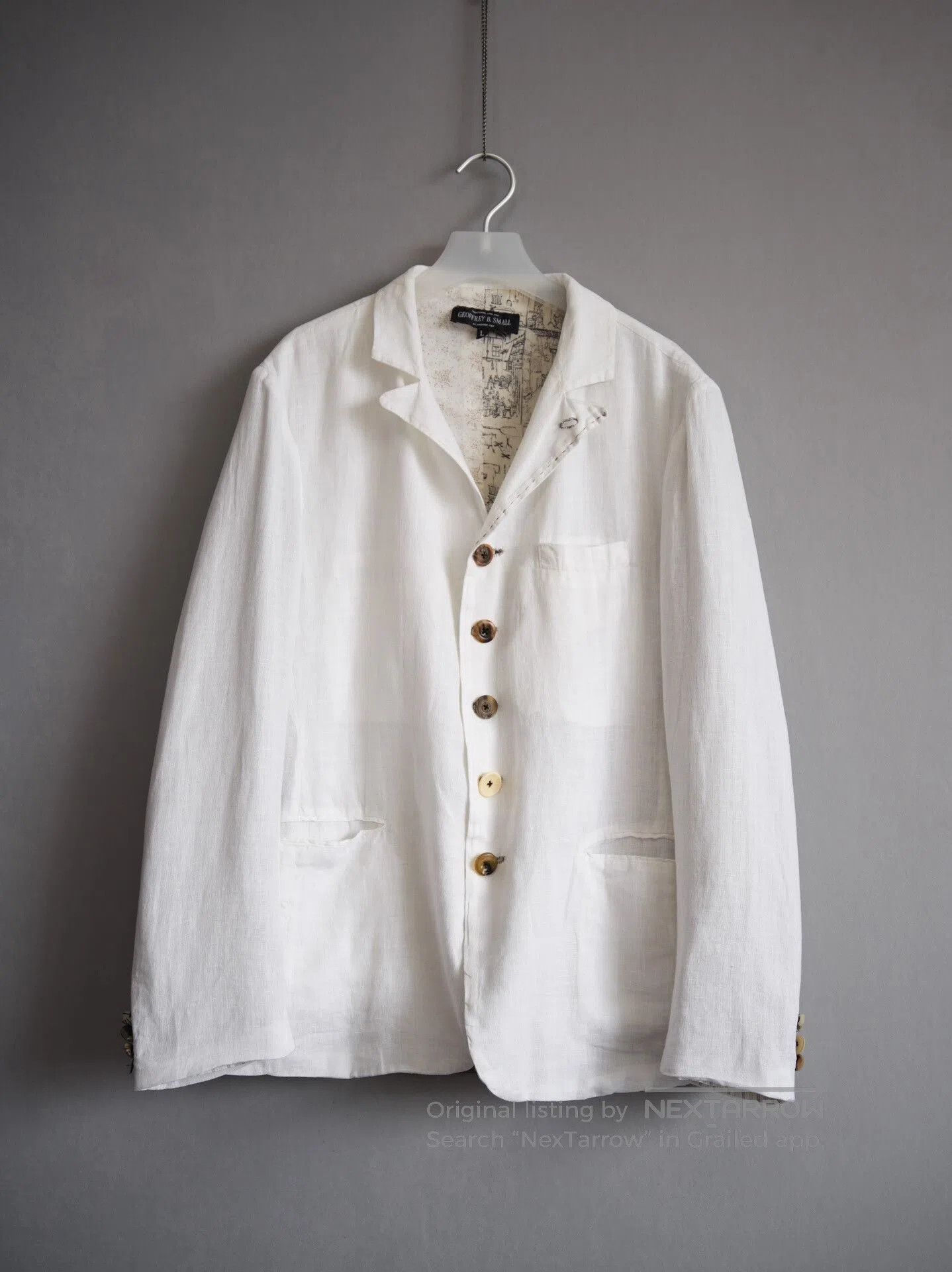 Geoffrey B. Small Geoffrey B. Small Antique Button Linen Suit. Size US L / EU 52-54 / 3 - 2 Thumbnail