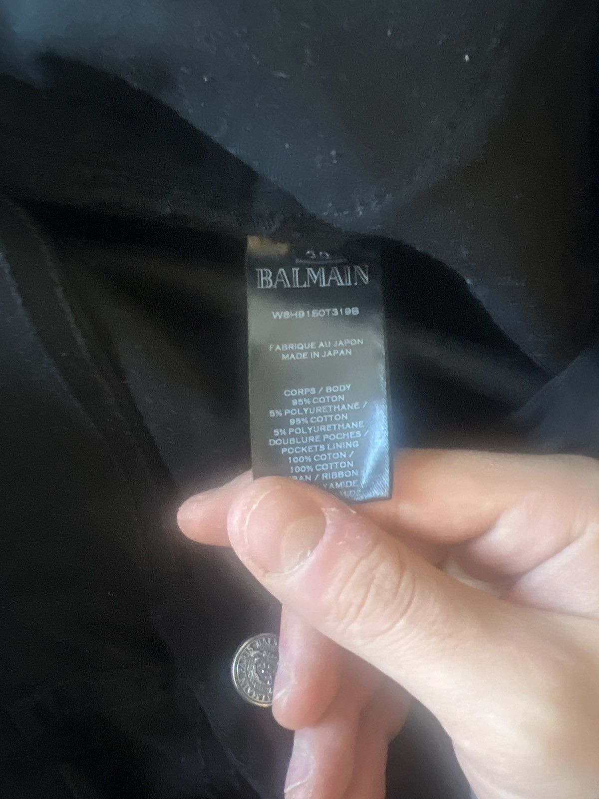 Balmain Mens Balmain black stripe slim jeans Size US 32 / EU 48 - 3 Thumbnail