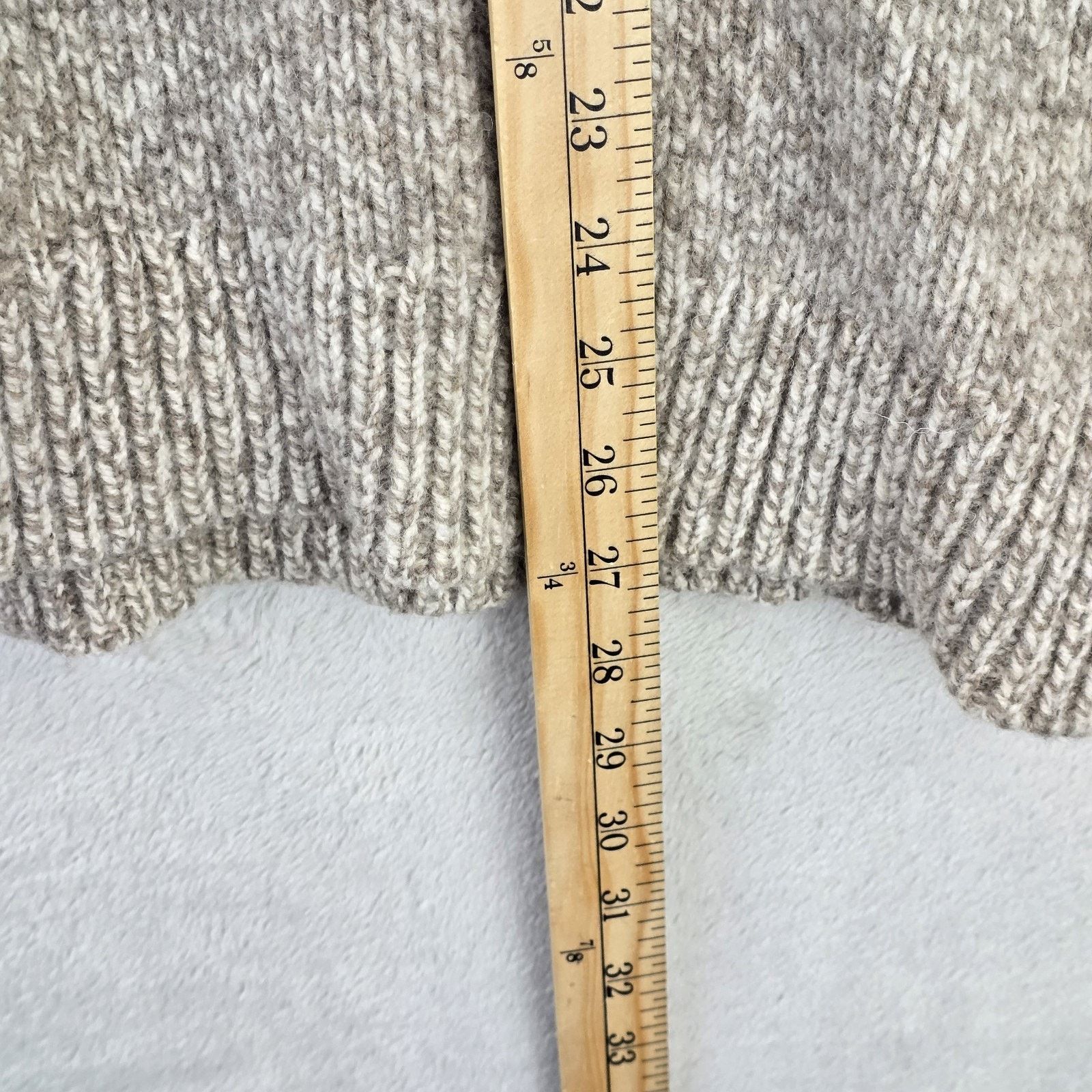 L.L. Bean L.L. Bean Mens Lambs Wool Sweater XL Oatmeal Ragg Knit Vtg Size US XL / EU 56 / 4 - 7 Thumbnail