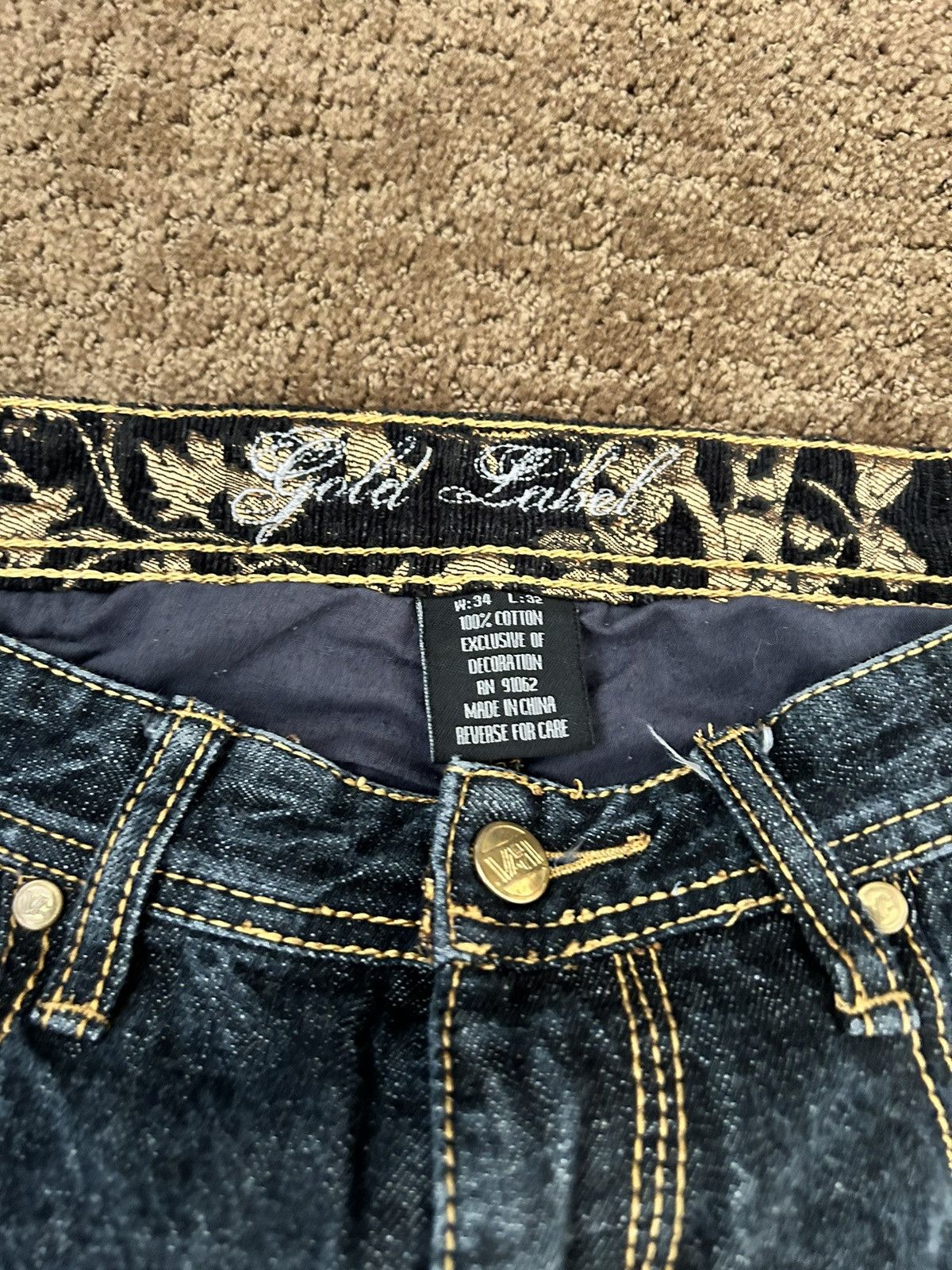 Ecko Unltd. × Southpole y2k gold label jeans Size US 34 / EU 50 - 5 Thumbnail
