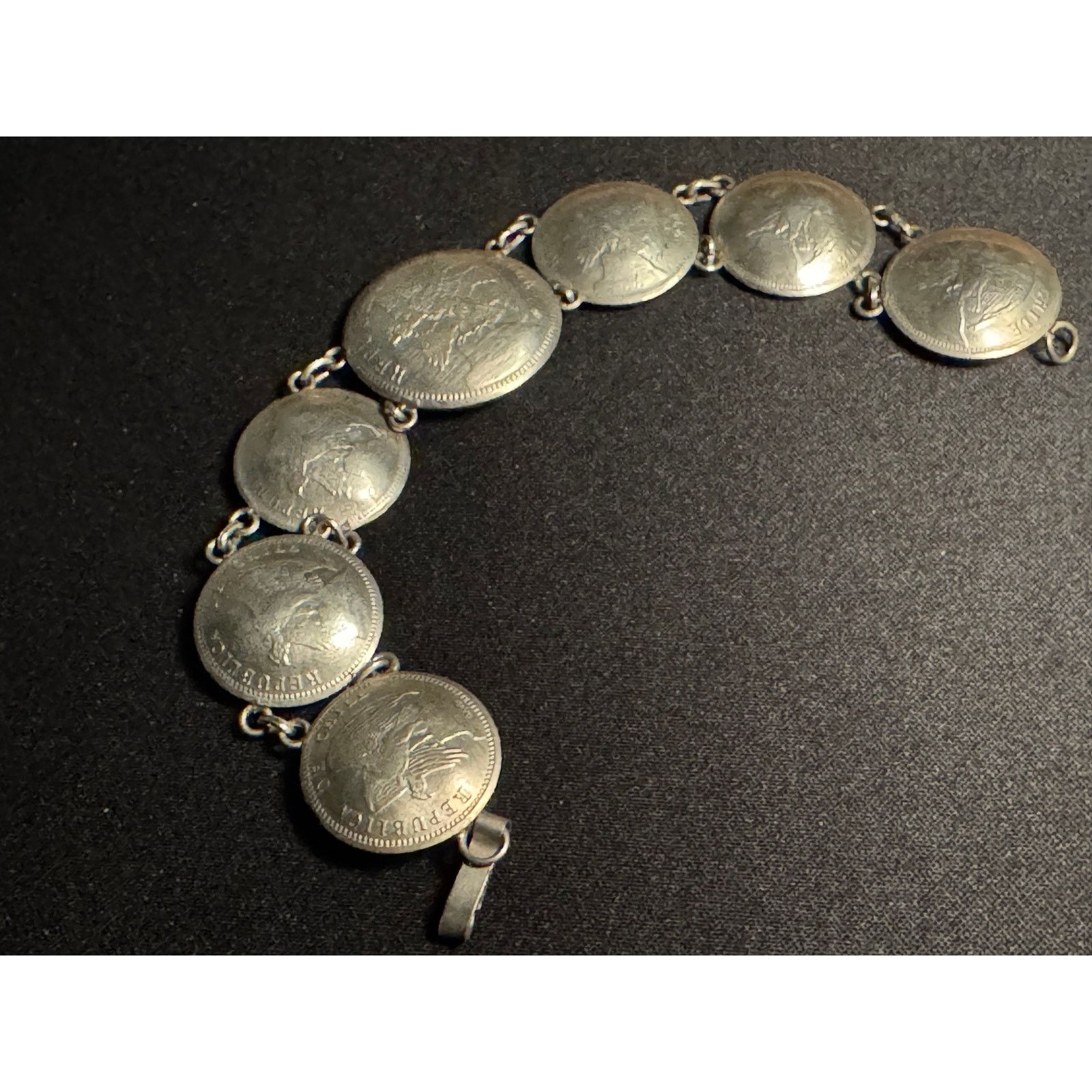 Other Chile 1930's Peso's 7.75in Bracelet Size ONE SIZE - 9 Thumbnail