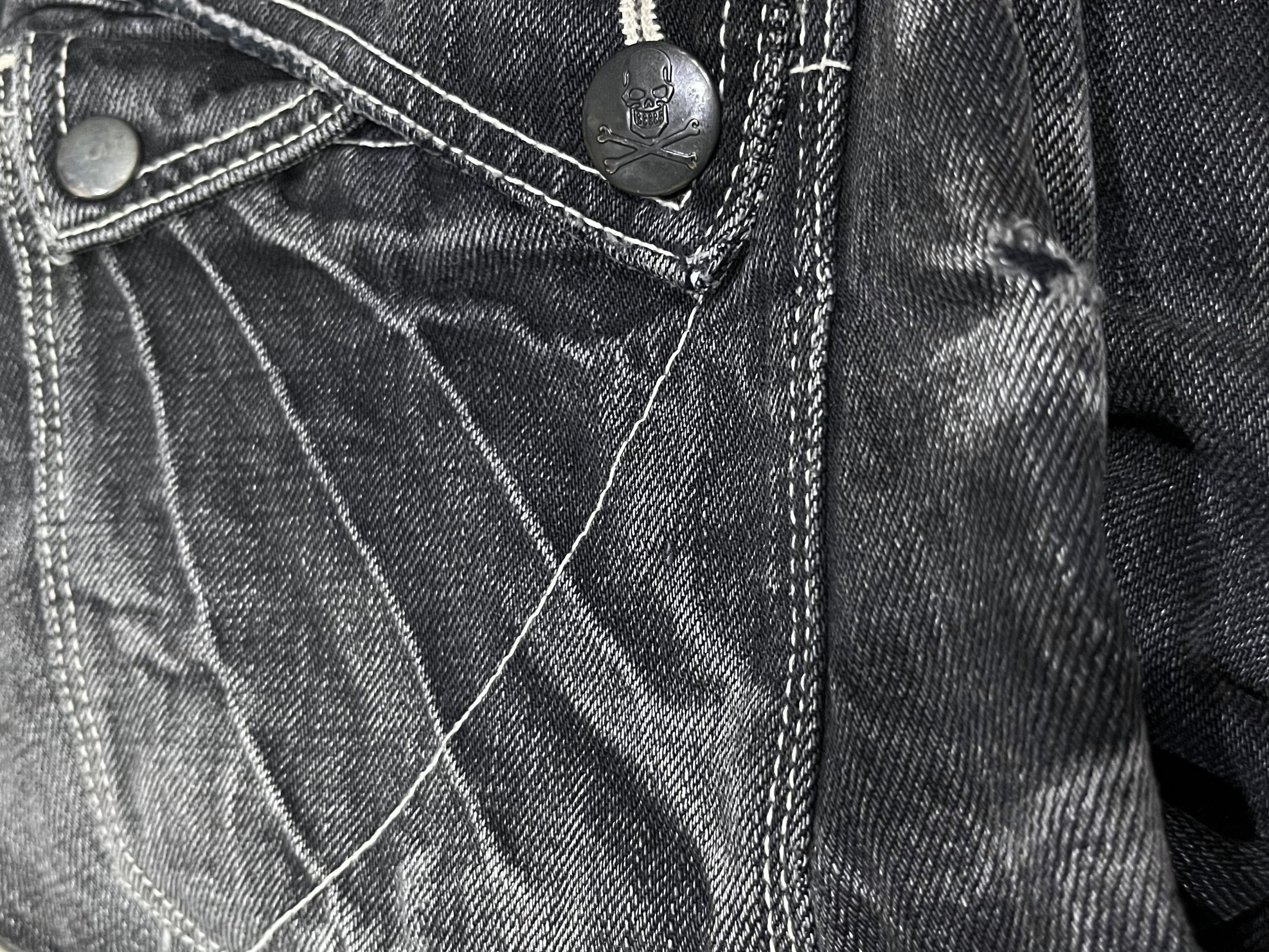 Black Label 🔥ARMY OF NO! Grunge Blow Out Knee Clawmark Distressed Denim Size US 29 - 9 Thumbnail
