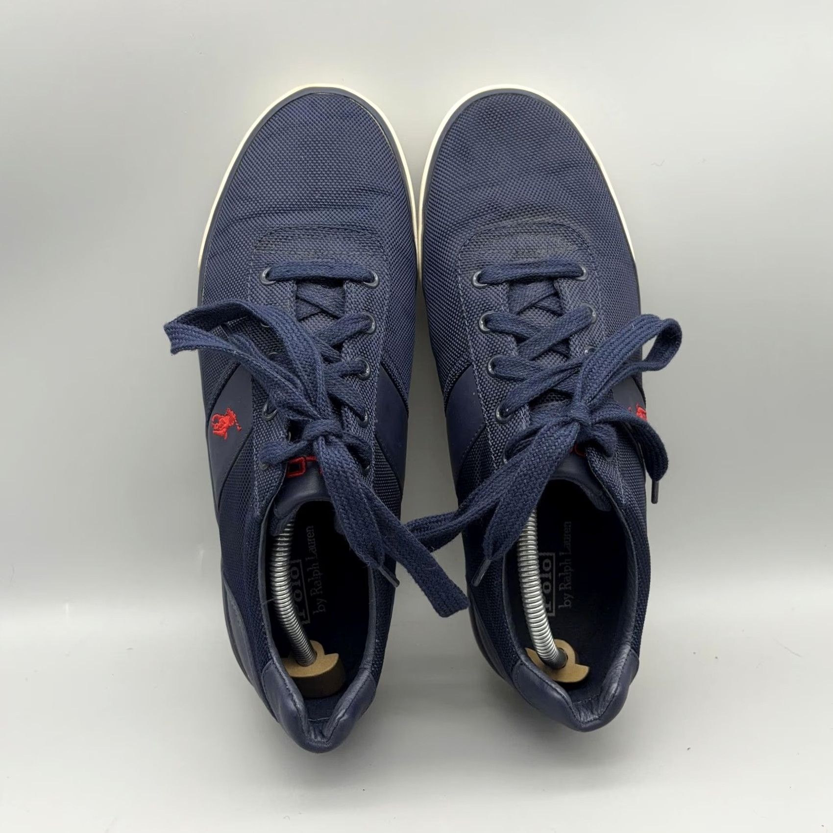 Polo Ralph Lauren Polo Ralph Lauren Hanford Shoes Mens 9.5 Navy Blue Nylon Casual Sneakers Pony Shoes Size US M / EU 48-50 / 2 - 7 Thumbnail