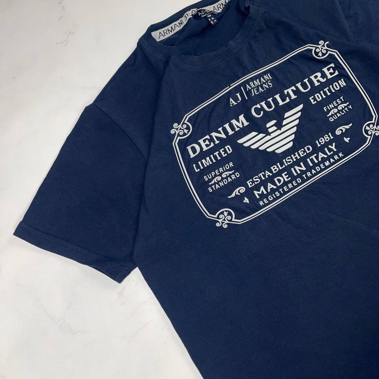 Emporio Armani Emporio Armani T Shirt Big Logo Size S Navy BLue Size US S / EU 44-46 / 1 - 2 Thumbnail