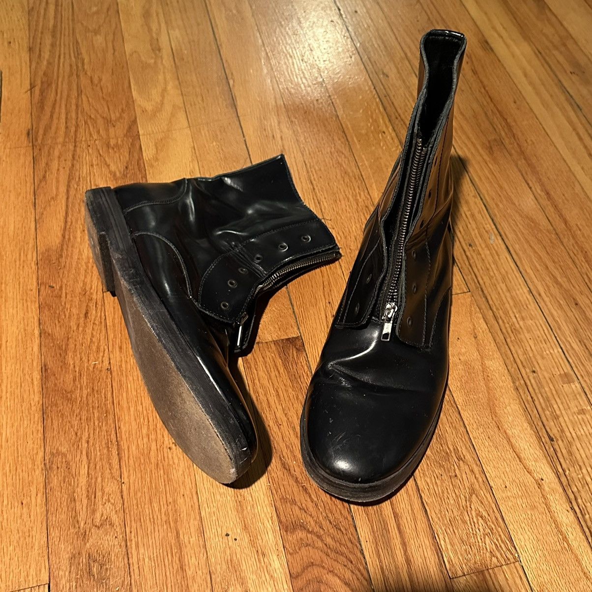 Designer × Tim Hamilton TIM HAMILTON Black Patent Leather Boots Size US 11.5 / EU 44-45 - 15 Thumbnail