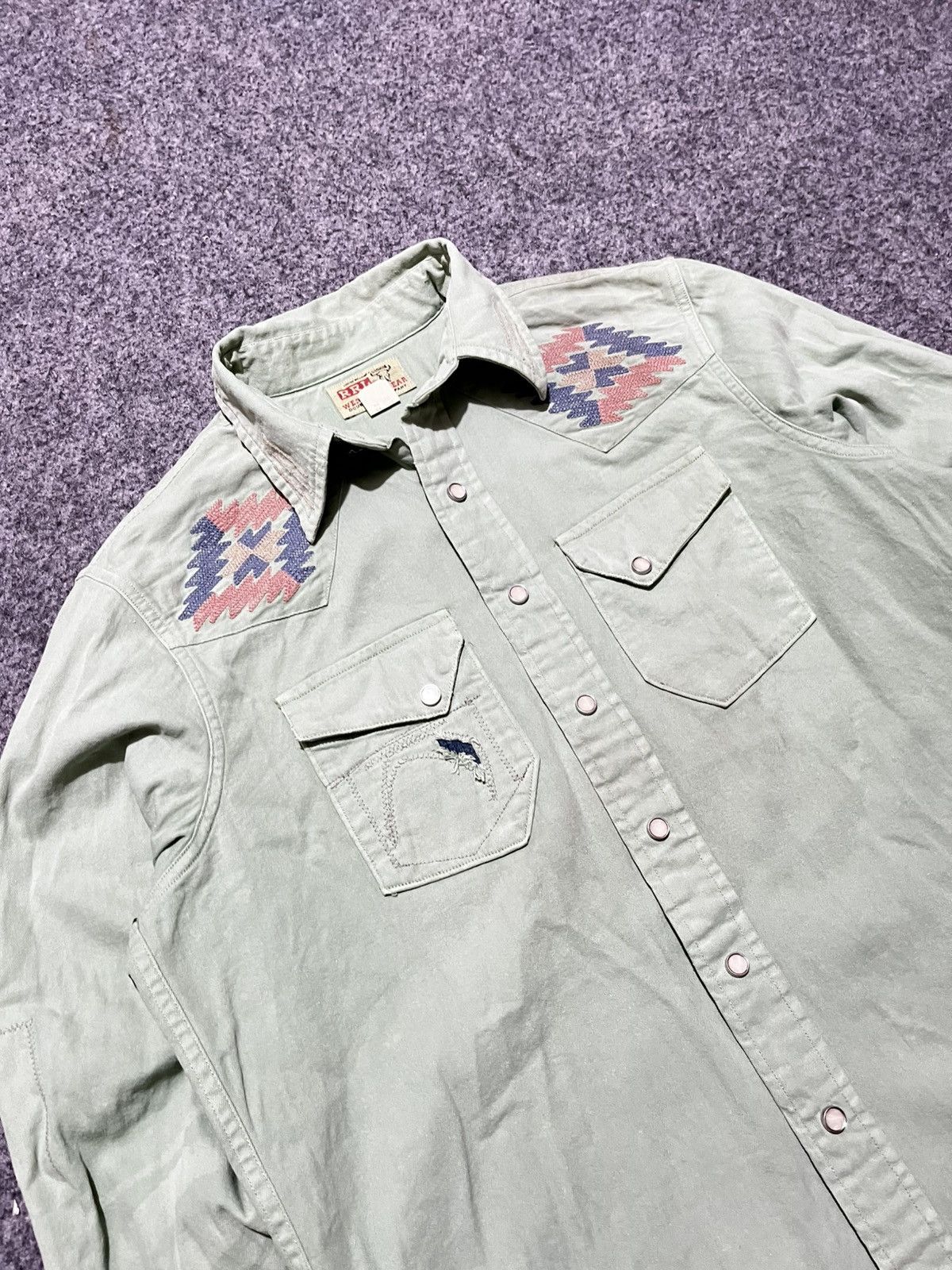 RRL Ralph Lauren ❌❌SOLD❌❌Vintage RRL Western Wear Longsshirt Size US M / EU 48-50 / 2 - 4 Thumbnail