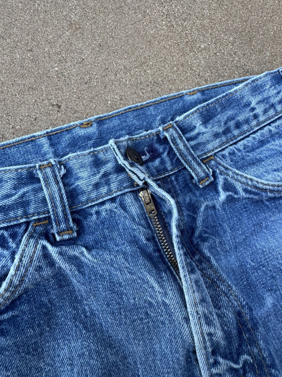 Levi's Vtg 70’s Levi’s 646 Orange Tab Bellbottom Flare Jeans 31x28 Size US 31 - 4 Thumbnail