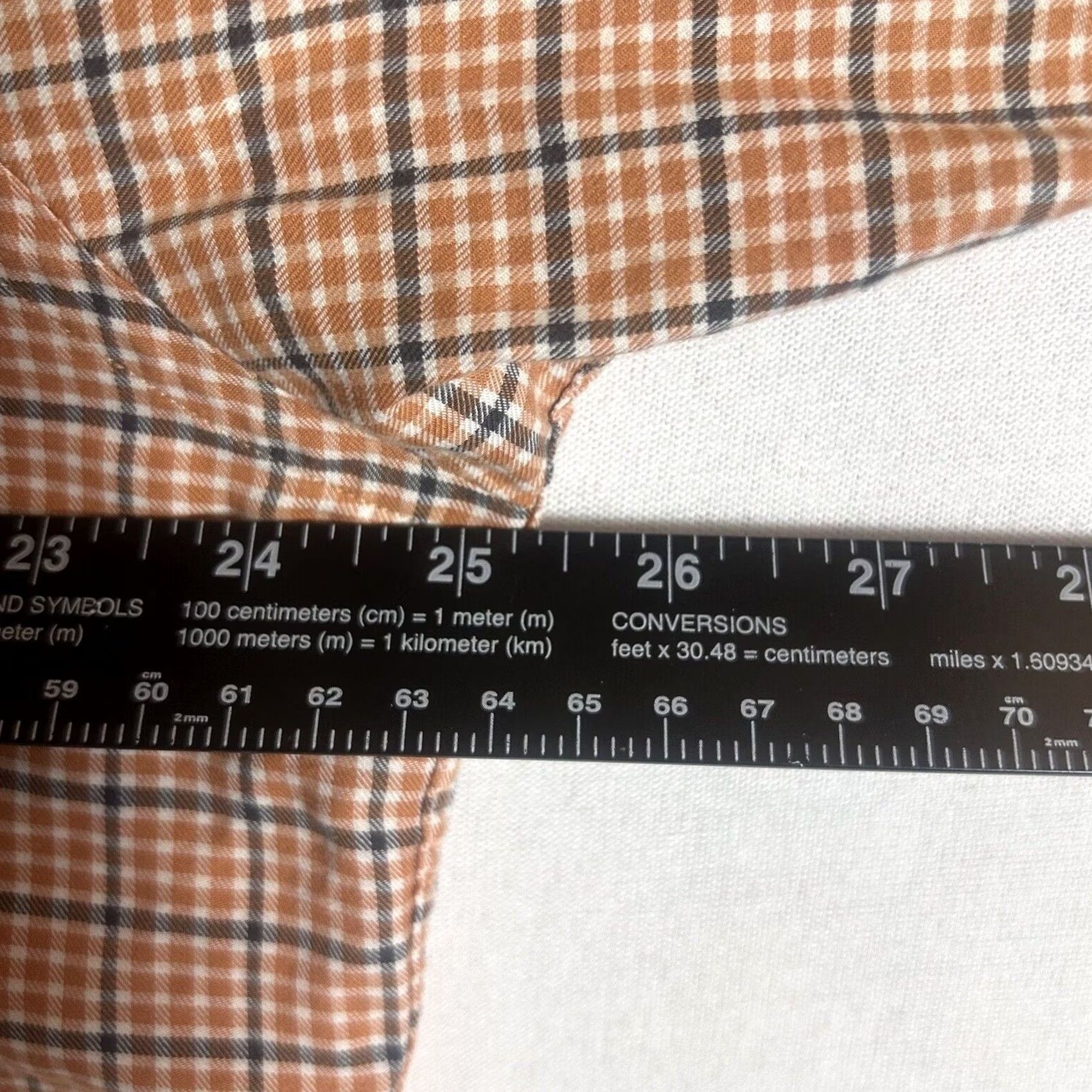 Lands' End Lands’ End Mens Plaid Long Sleeve Button-Down Shirt Size 17-35 Orange Cotton Shirt Mens Regular XS? Size US XL / EU 56 / 4 - 4 Thumbnail