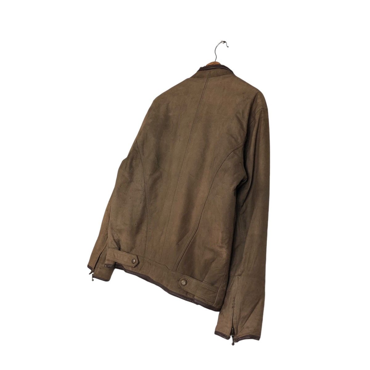 Japanese Brand 📌 Biker Leather Jacket Double Collar Shearling Issey Miyake Size US M / EU 48-50 / 2 - 11 Thumbnail