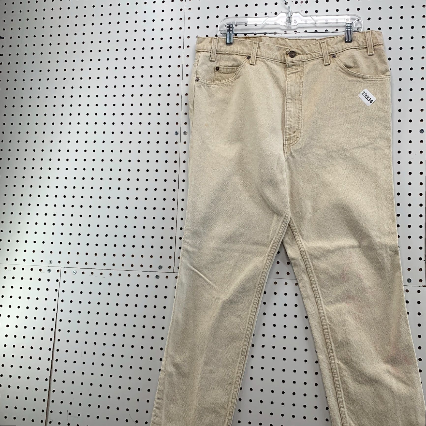 Levi's VINTAGE Levi's 550 Jeans Beige Denim Relaxed Tapered 38 36 Inseam 29 USA Men Regular Jeans Size US 38 / EU 54 - 3 Thumbnail