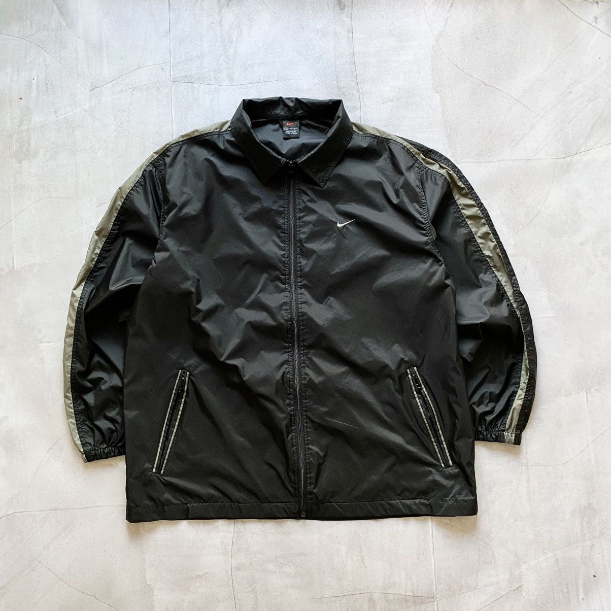 Nike × Vintage CRAZY 90s Vintage NIKE track jacket top Zip bomber Y2K Size US XL / EU 56 / 4 - 1 Thumbnail