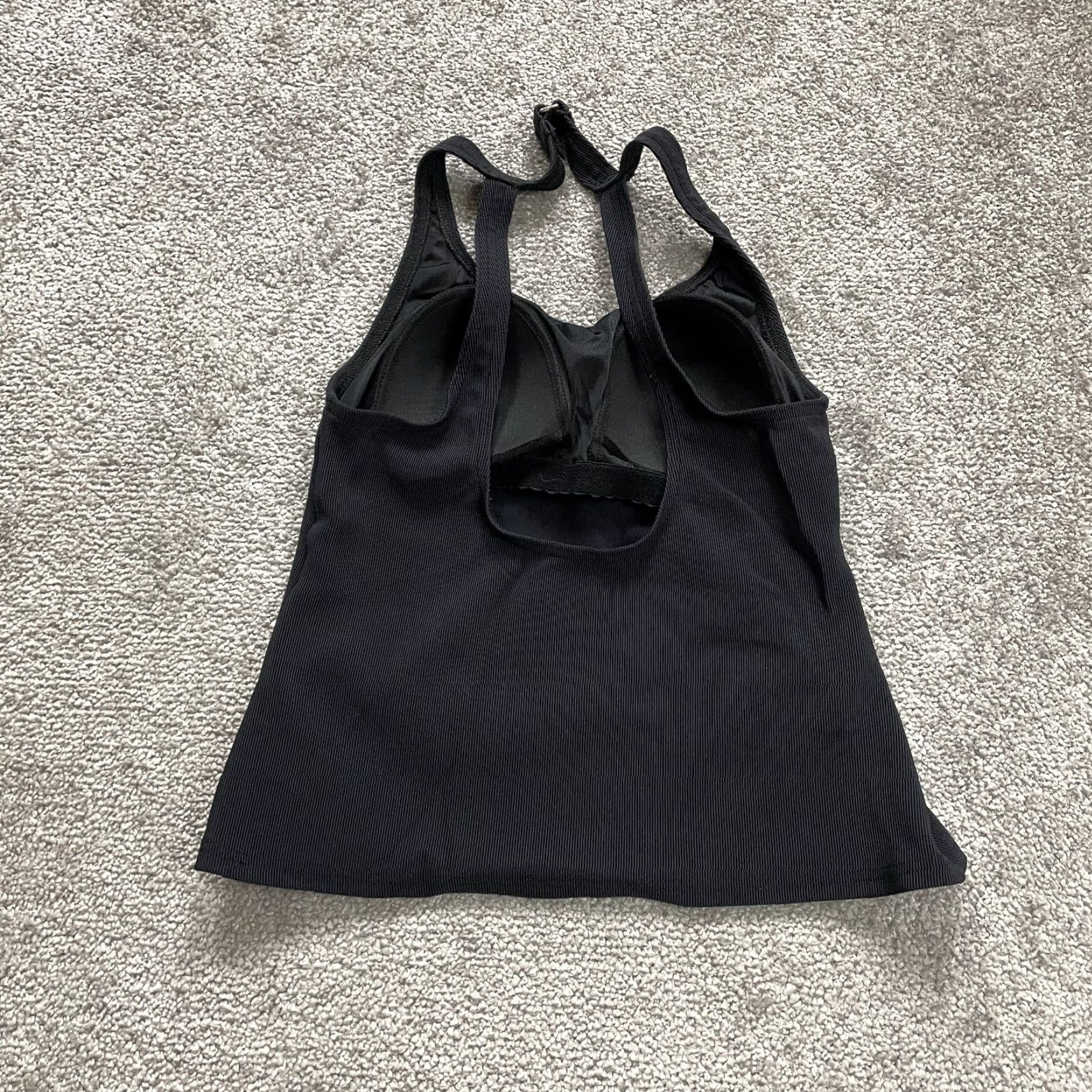 Lands' End Lands' End Athletic Tank Top Womens 6 Blue Padded Halter Sleeveless Nylon Casual Size M / US 6-8 / IT 42-44 - 2 Thumbnail