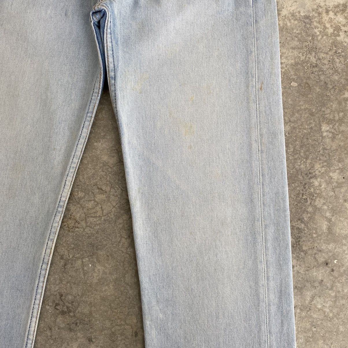 Levi's Vintage 90’s Levis 501 Faded Light Blue Distressed Jeans Size US 30 / EU 46 - 6 Thumbnail