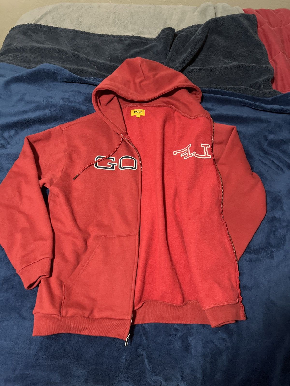 Golf Wang GOLF WANG F/W 2024 Red University Hooded Zip-Up Size US L / EU 52-54 / 3 - 4 Thumbnail