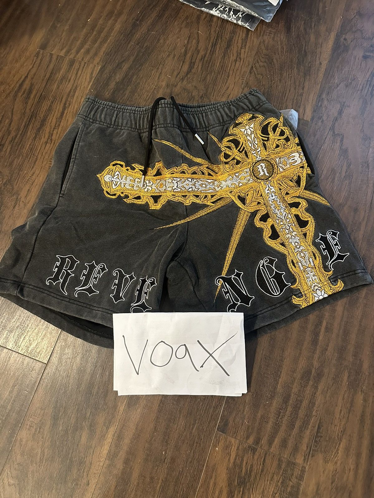 Revenge Spike Cross Shorts Black/Gold Size US 29 - 1 Thumbnail