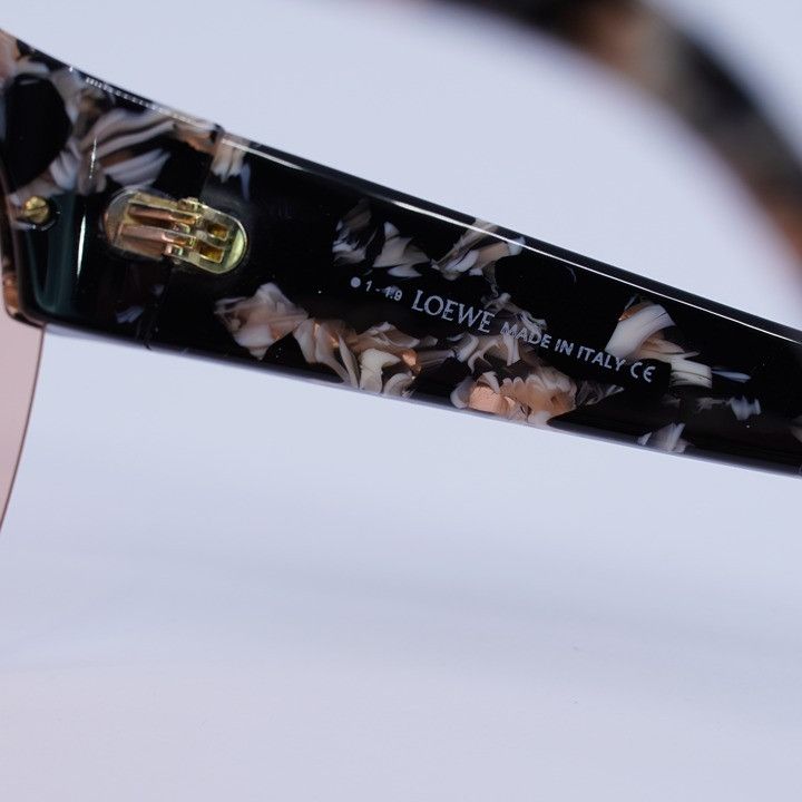 Loewe Loewe LW40034U 55S Sunglasses Colored Havana Shield Frame Size ONE SIZE - 9 Thumbnail