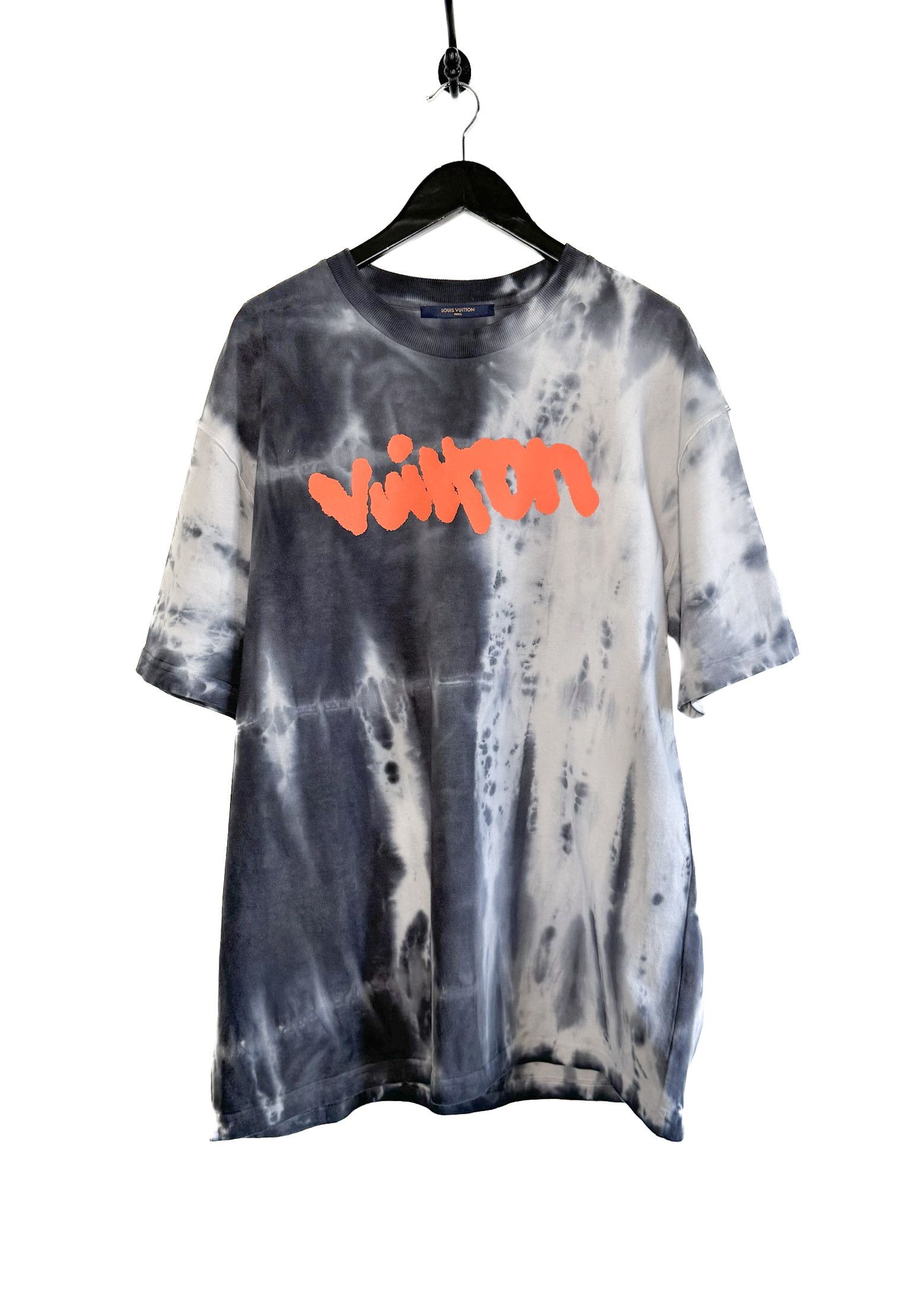 Louis Vuitton Louis Vuitton FW 2022 Tie Dye Orange Signature Logo T-shirt Size US XL / EU 56 / 4 - 1 Thumbnail