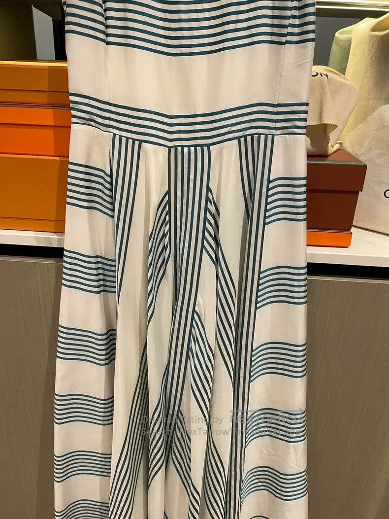 Loro Piana Loro Piana Stripes, blue and white color scheme, 100% silk Size S / US 4 / IT 40 - 4 Thumbnail