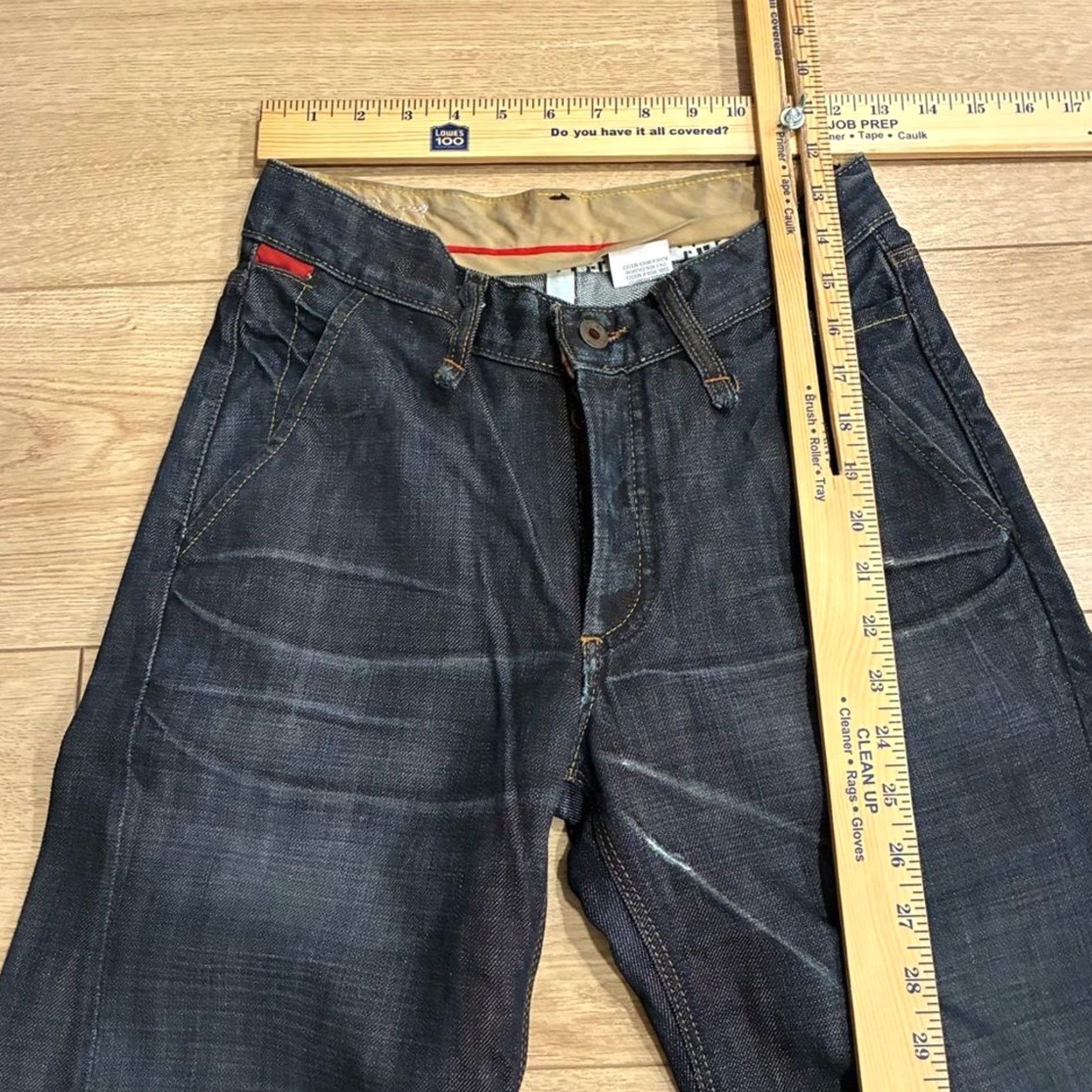Denime Rogan Jeans Denim Dark Wash Button Fly Funnel Straight 28x34 Men Size 28 Regular New without Tags Size US 28 / EU 44 - 3 Thumbnail