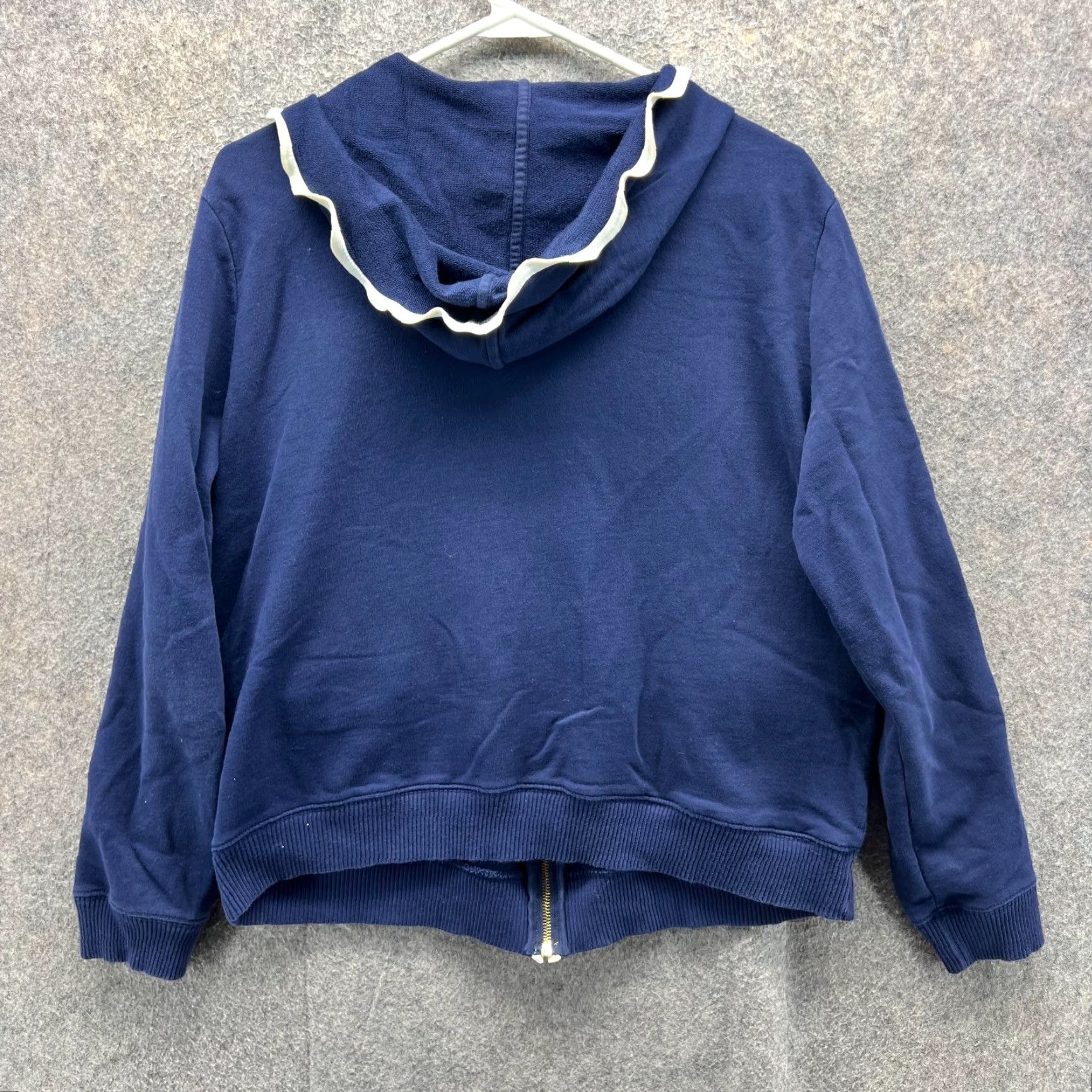 Ralph Lauren VINTAGE Lauren Ralph Lauren Jacket Hoodie Womens XL Blue Full Zip Utility Sweatshirt LRL Women’s Hooded Pockets Fleece Size XL / US 12-14 / IT 48-50 - 2 Thumbnail