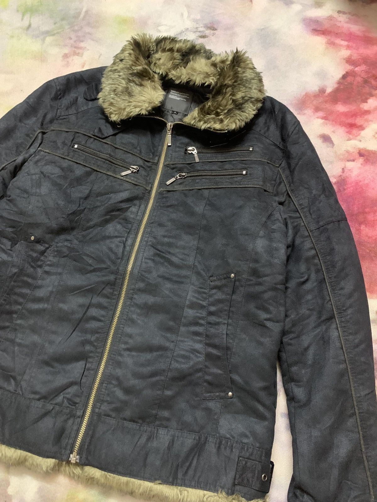 In The Attic Japanese Brand Moleskin Faux Fur Jacket Size US M / EU 48-50 / 2 - 4 Thumbnail