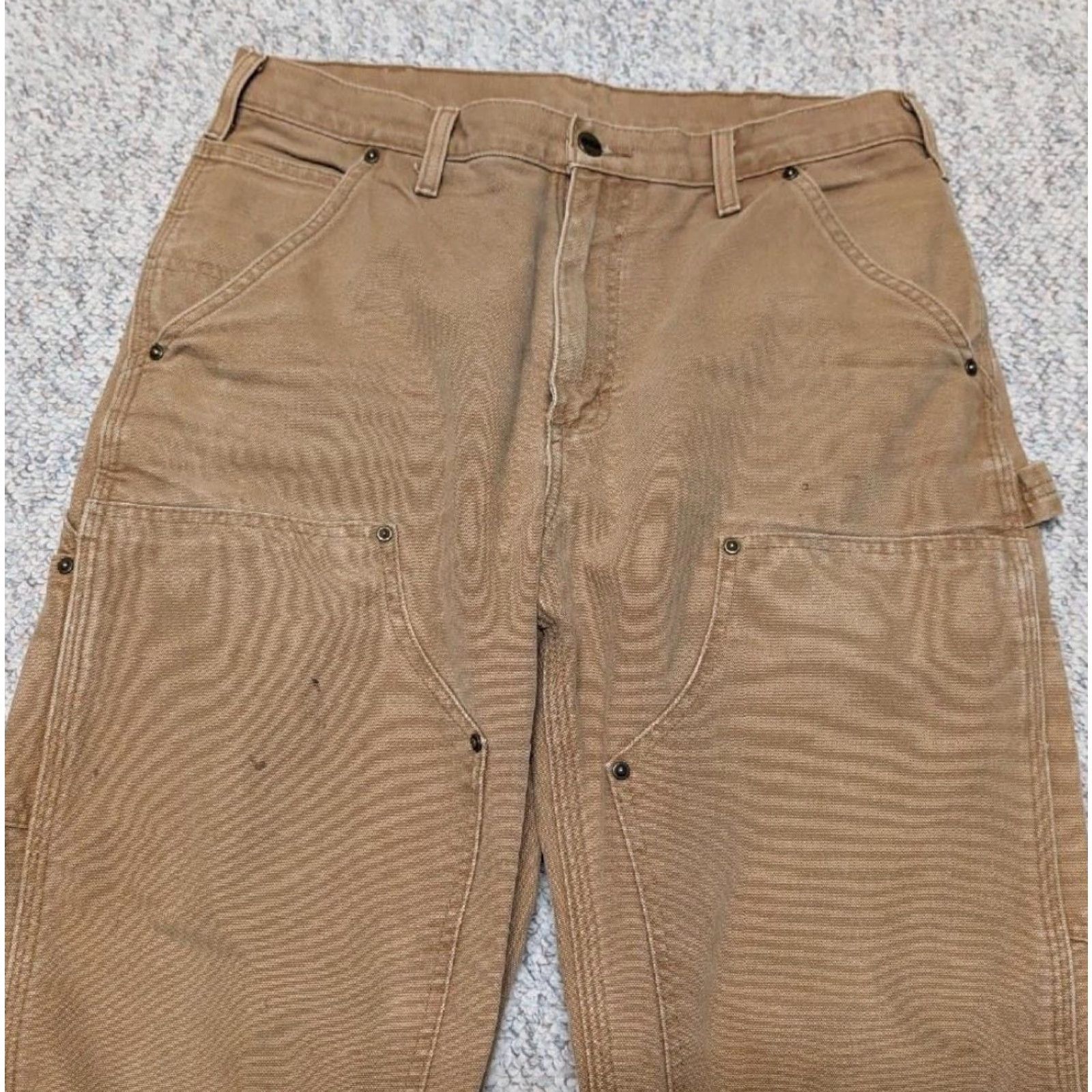 Carhartt Carhartt Pants Work Double Knee 34x30 Brown Mens 1990s vintage Y2K Mexico MEXICO Brown Size US 34 / EU 50 - 2 Thumbnail