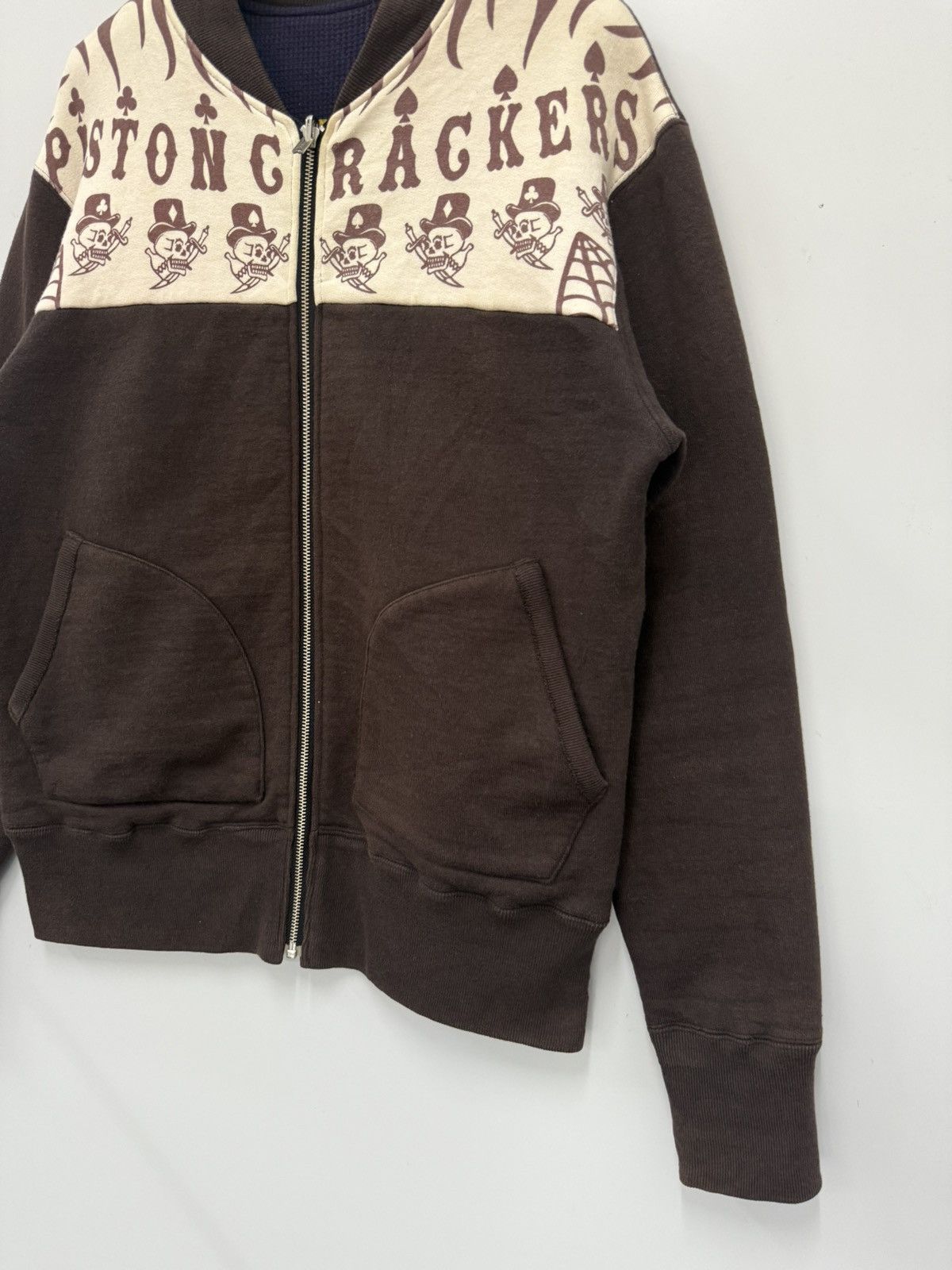 Indian Motorcycle Vtg Reversible SweatJacket Toledo Ohio Skull Graphic Clevite Size US S / EU 44-46 / 1 - 9 Thumbnail