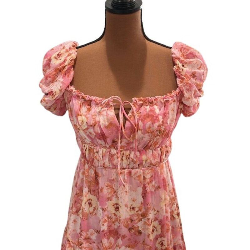 ASTR The Label ASTR “Roseline” Off Shoulder Floral Tiered Maxi Dress Size S / US 4 / IT 40 - 2 Thumbnail