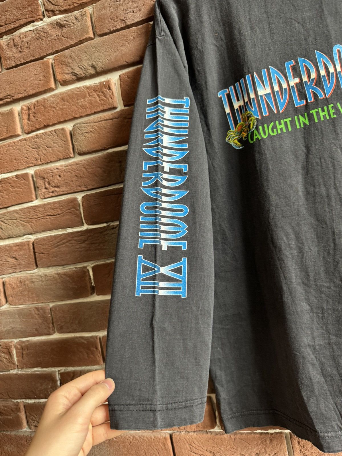 Thunderdome × Vintage Vintage 90s Thunderdome XII Spider Web Rare Band Tee Gabber Size US XL / EU 56 / 4 - 10 Thumbnail