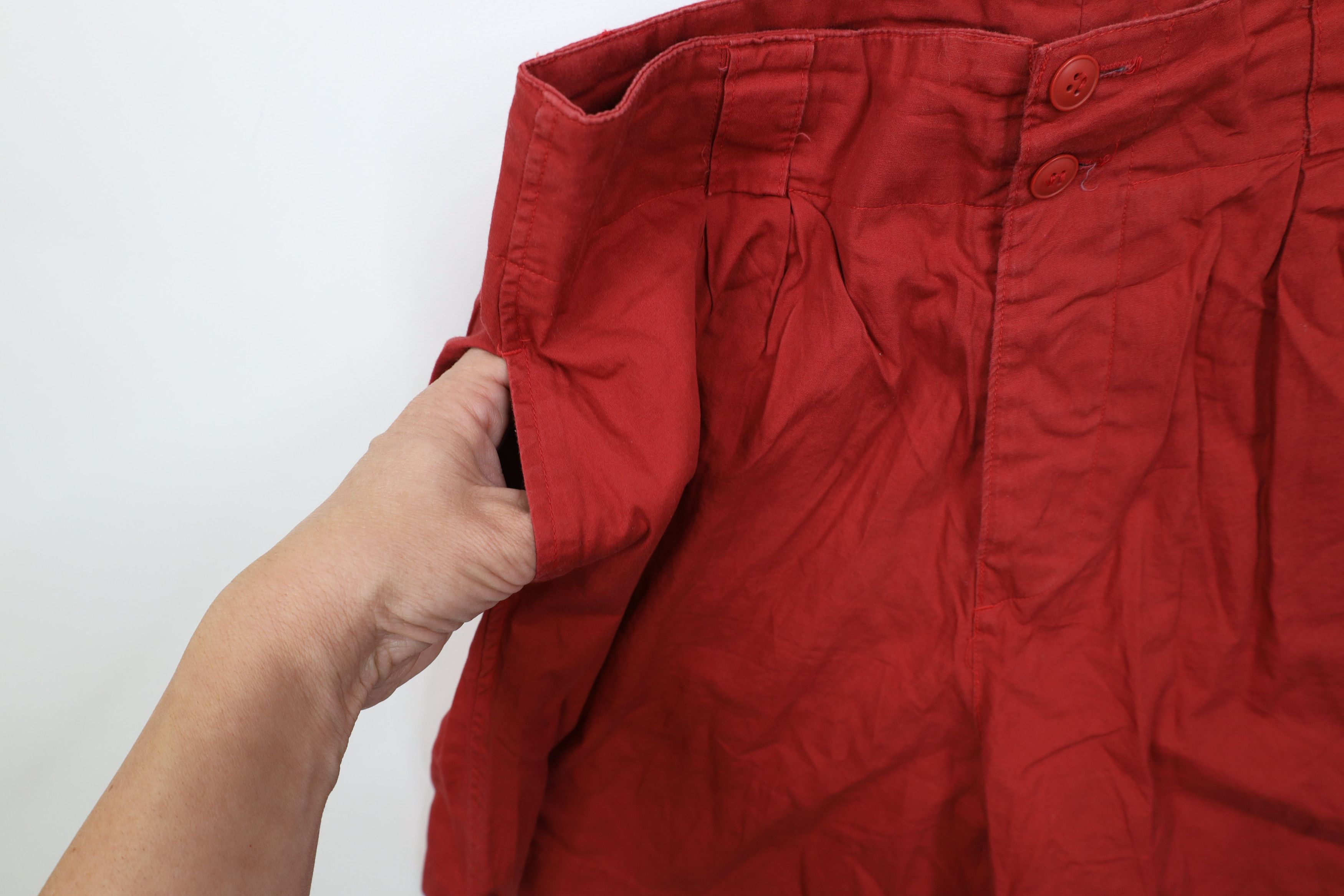 Calvin Klein Vintage 80s 90s Calvin Klein Fly Pleated Shorts Red Japan Size 28" / US 6 / IT 42 - 7 Thumbnail