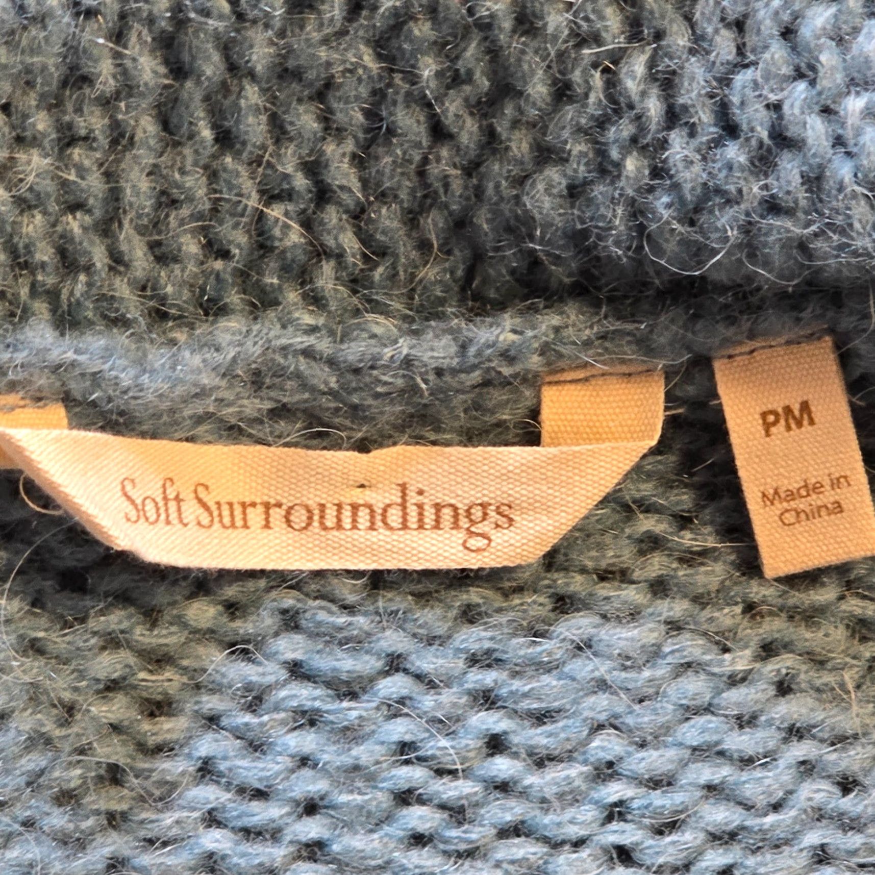 Soft Surroundings Soft Surroundings Sweater Cardigan Womens Petite Medium Blue Alpaca Wool Knit Long Sleeve Casual Vintage Not Applicable Size M / US 6-8 / IT 42-44 - 3 Thumbnail