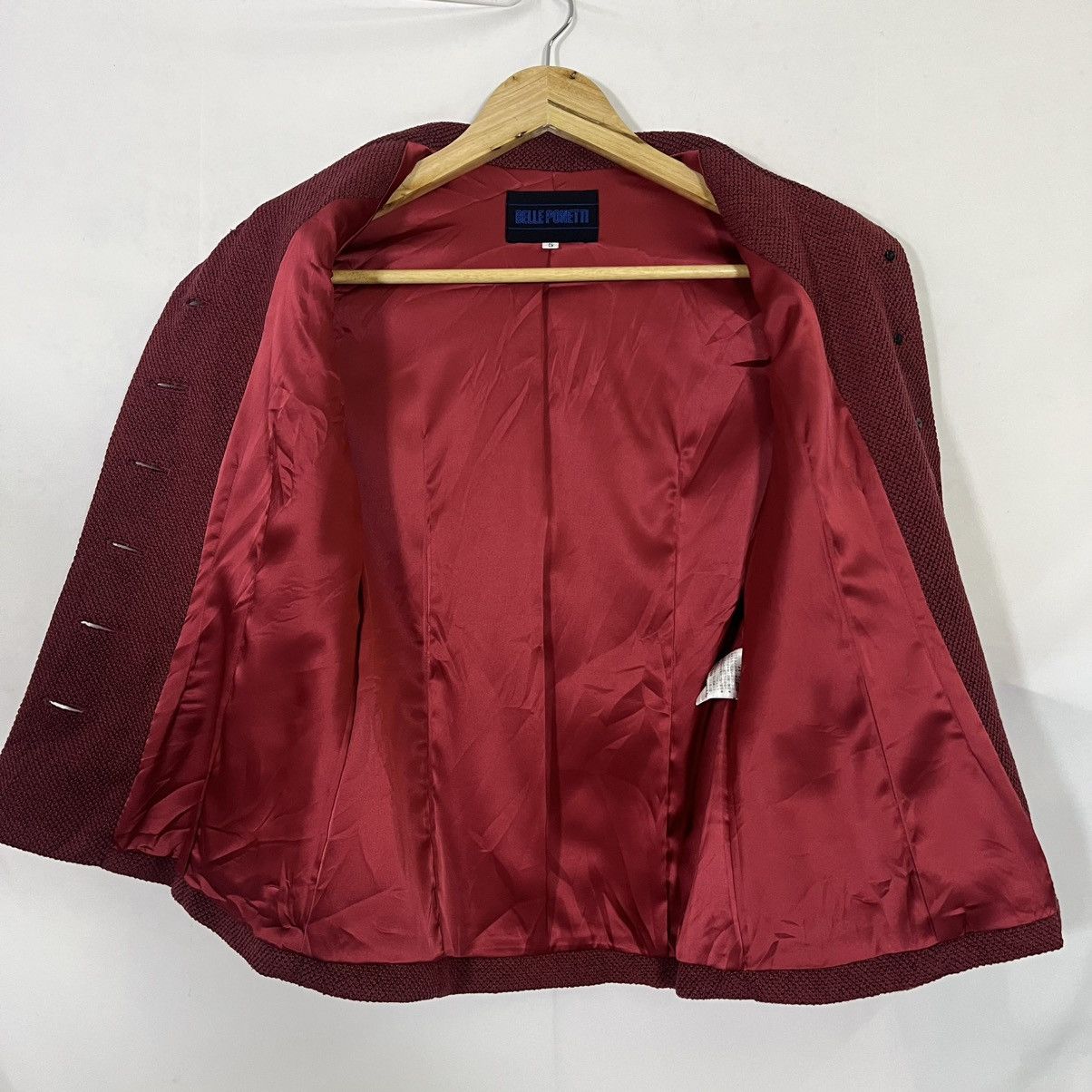 Japanese Brand BELLE PONETTI VINTAGE TEXTURED BUTTON UP JACKET Size XS / US 0-2 / IT 36-38 - 4 Thumbnail