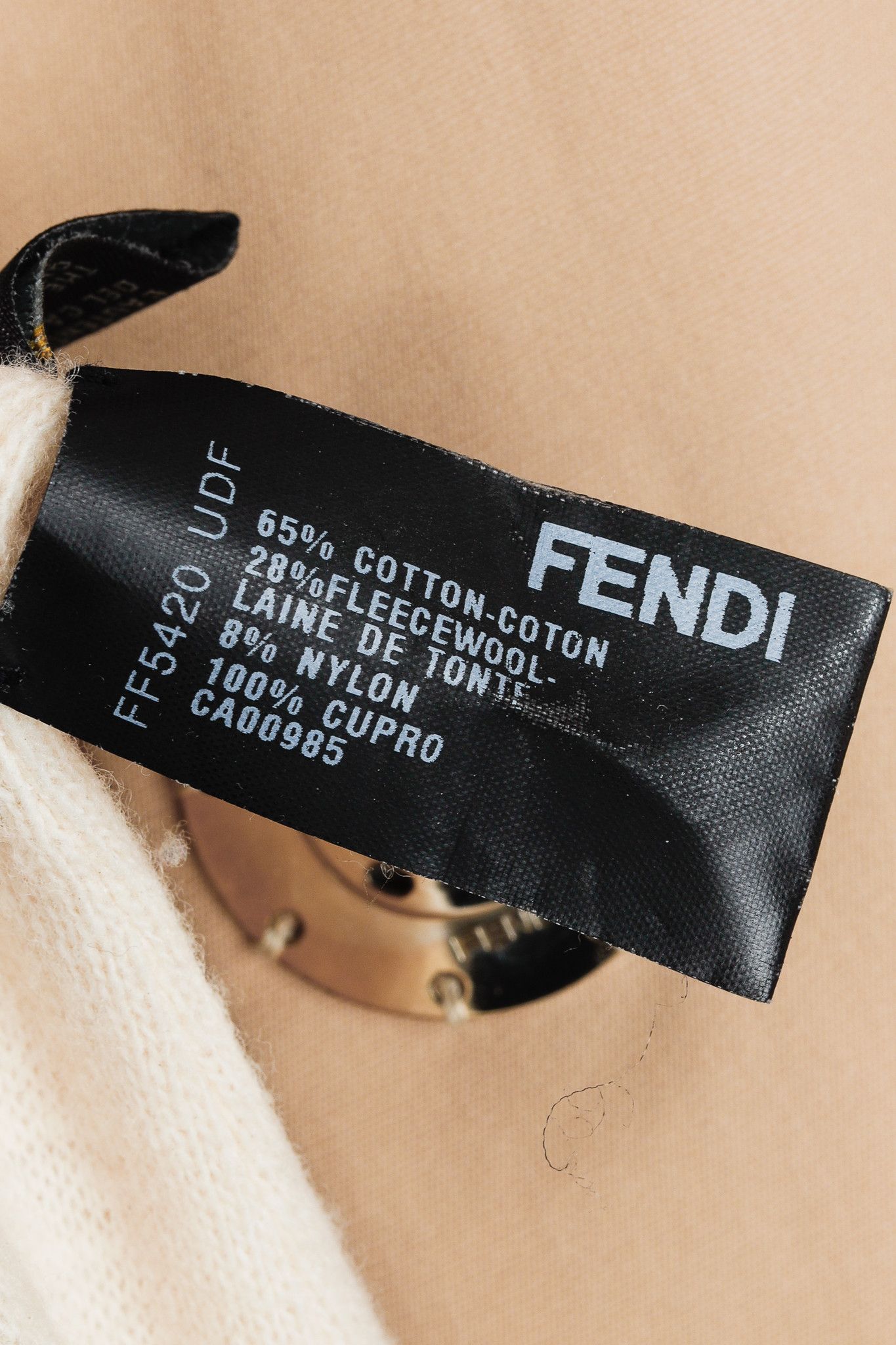Fendi Fendi Tan Cotton Belted Pleated-Sleeve Trench Coat Size M / US 6-8 / IT 42-44 - 15 Thumbnail