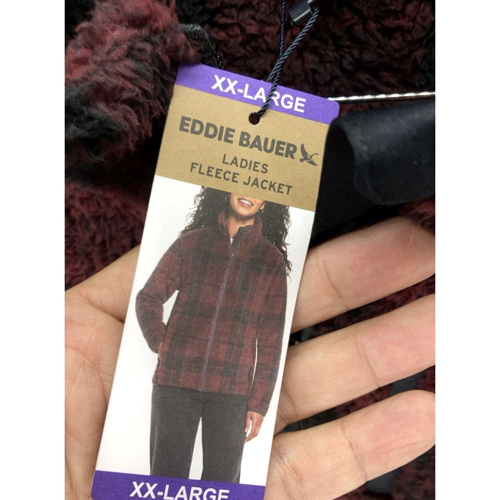 Eddie Bauer Eddie Bauer Sherpa Fleece Jacket Women 2XL Red Plaid Full Zip Mock Neck NWT Shirt Size XXL / US 16-18 / IT 52-54 - 6 Thumbnail
