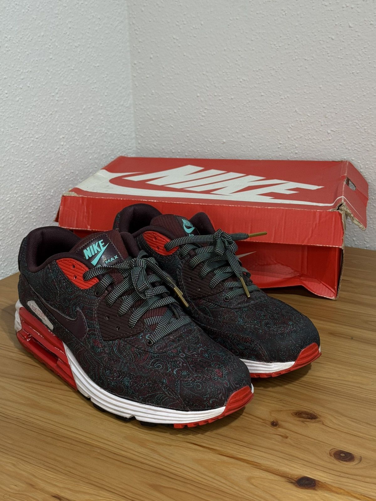 Nike Nike Air Max Lunar90 Burgundy-Paisley Size US 10.5 / EU 43-44 - 1 Thumbnail