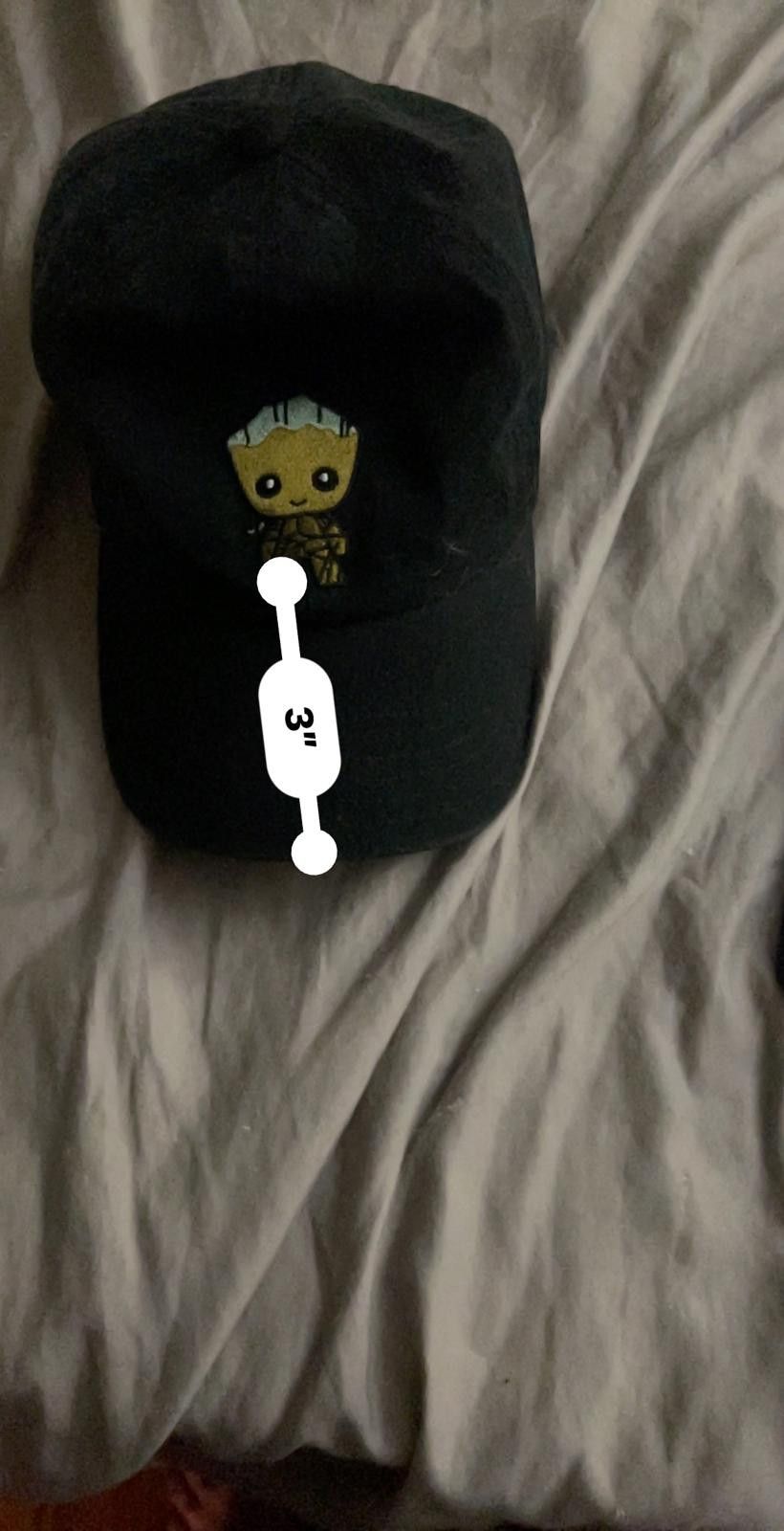 Unknown London Adorable Baby Groot Black Baseball Cap Size ONE SIZE - 1 Thumbnail